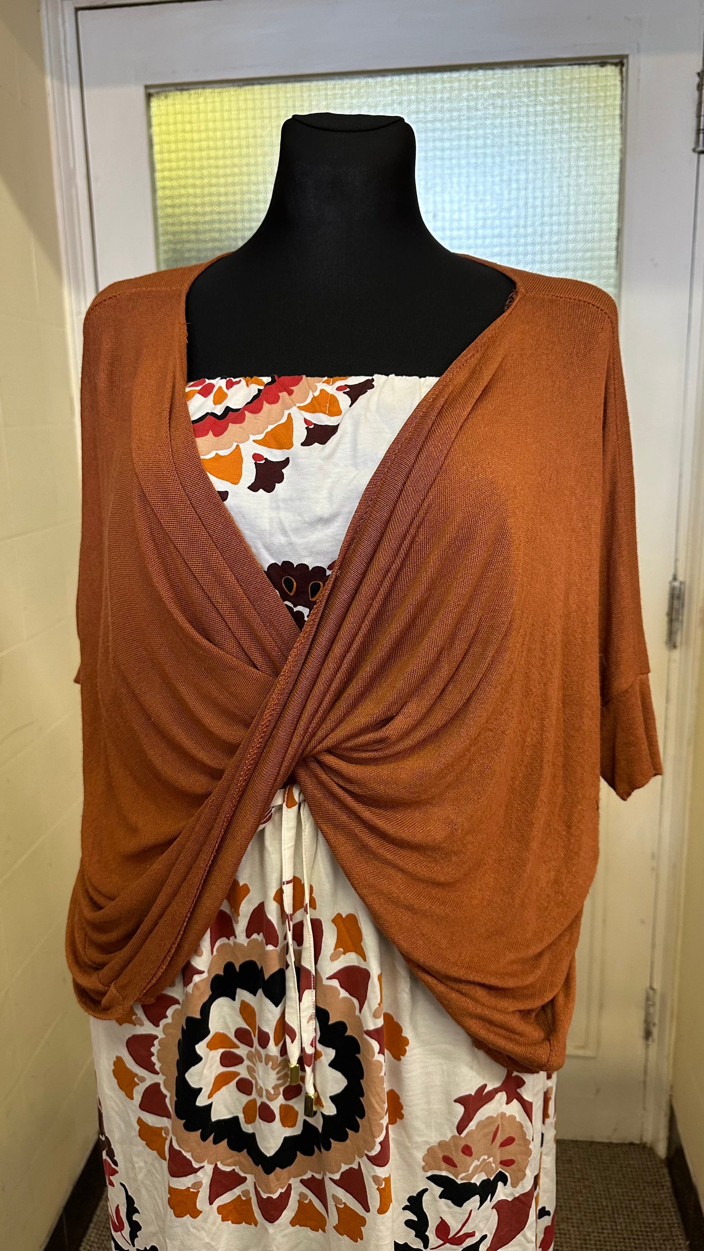 Cognac Twist Top Best Fit Size L