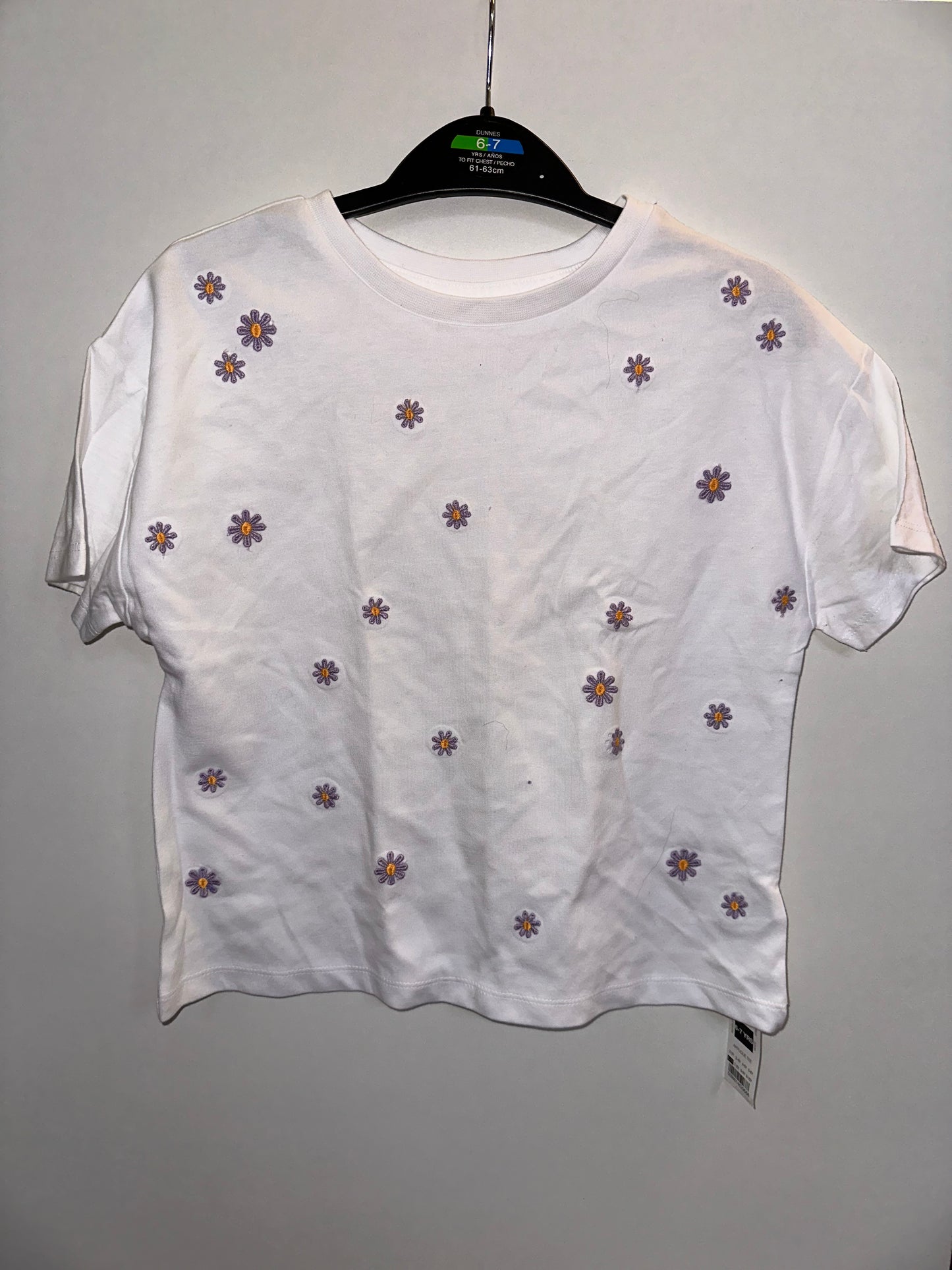 Dunnes Flower Top, New with Tags, Age 6-7