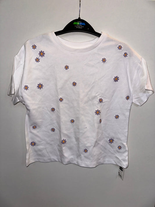 Dunnes Flower Top, New with Tags, Age 6-7