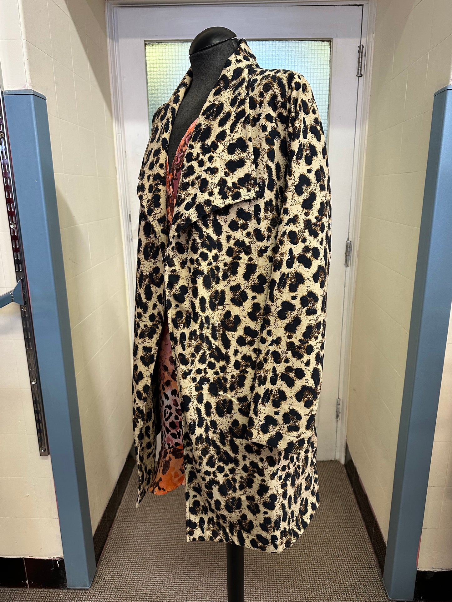 Esmara Leopard Print Jacket Size 10, Belt missing