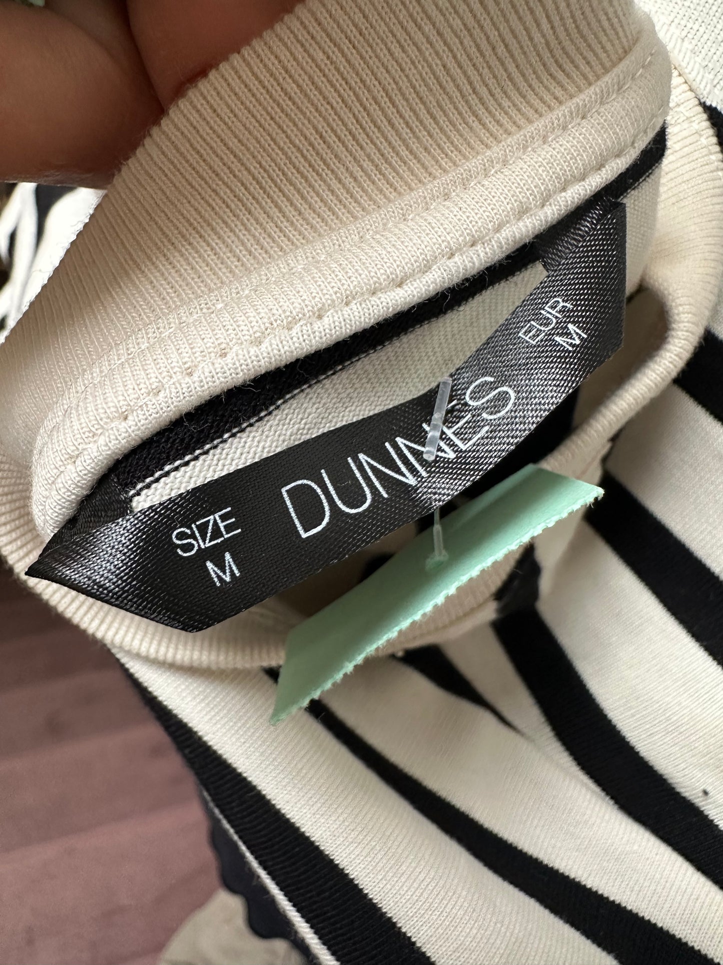 Dunnes Stripe Top Size M 100% Cotton