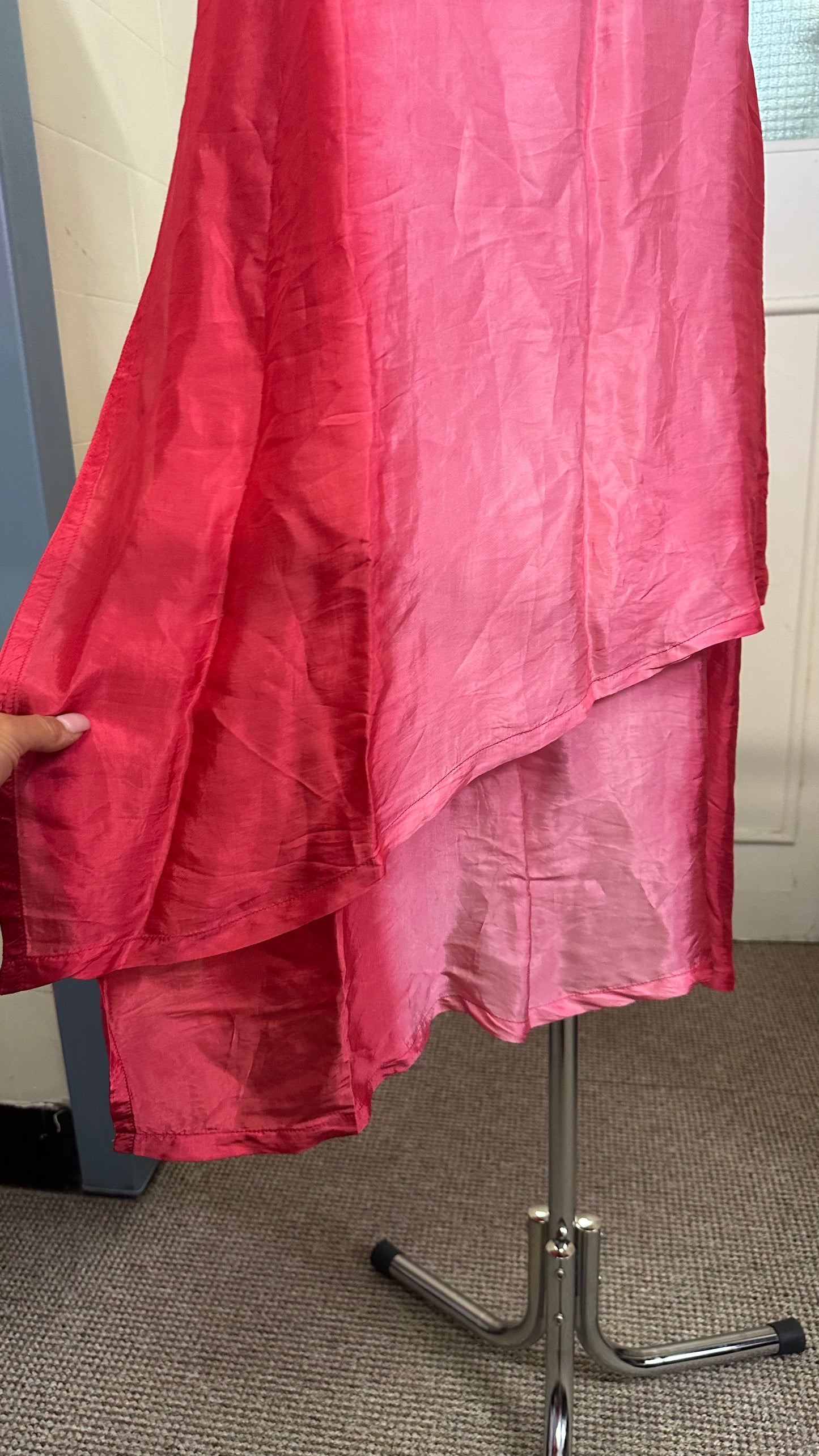 Beautiful Ombré 100% Silk Dress Size L