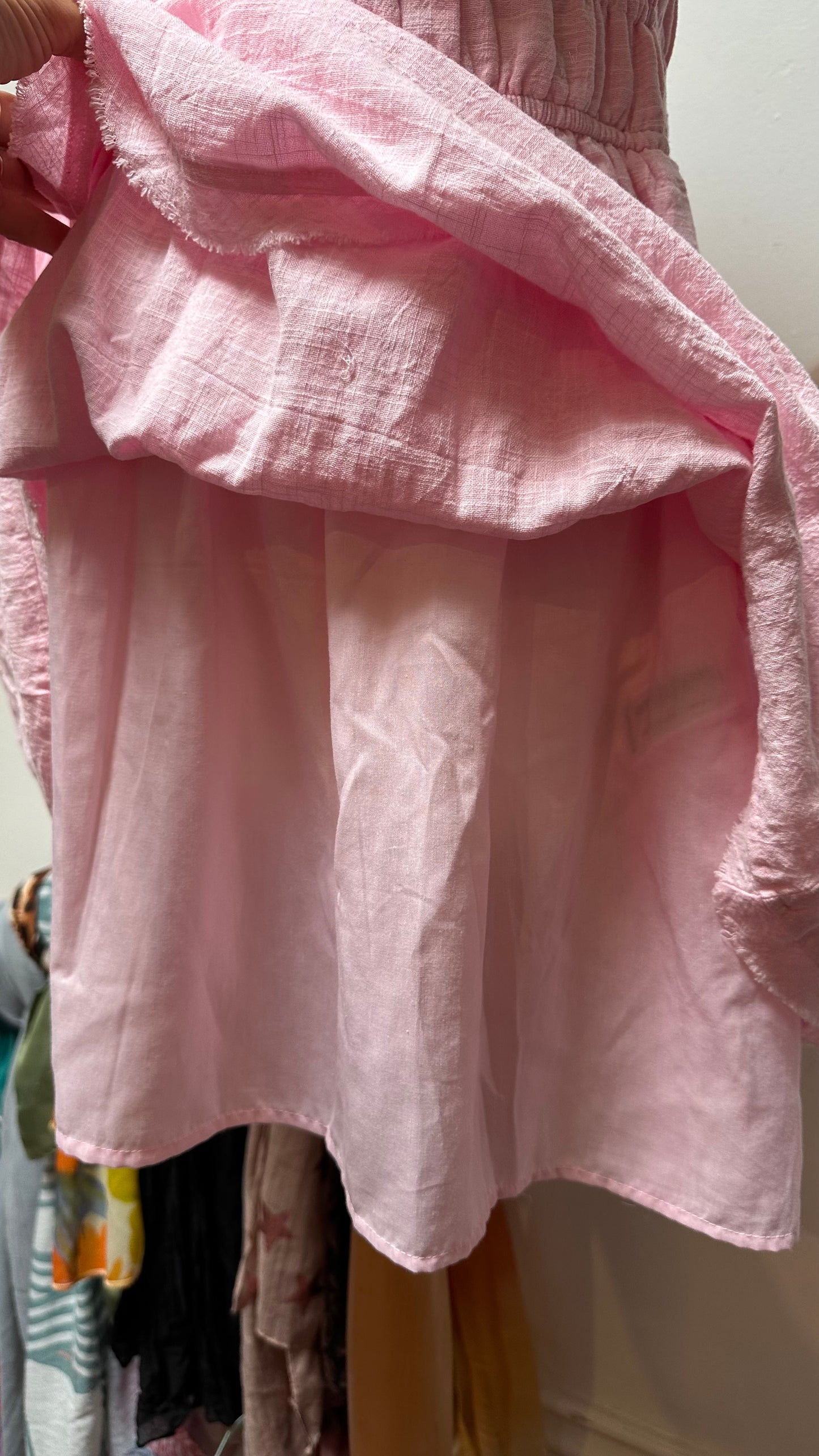 Bershka Fully Lined Pink Cotton Dress Size XL but small fitting