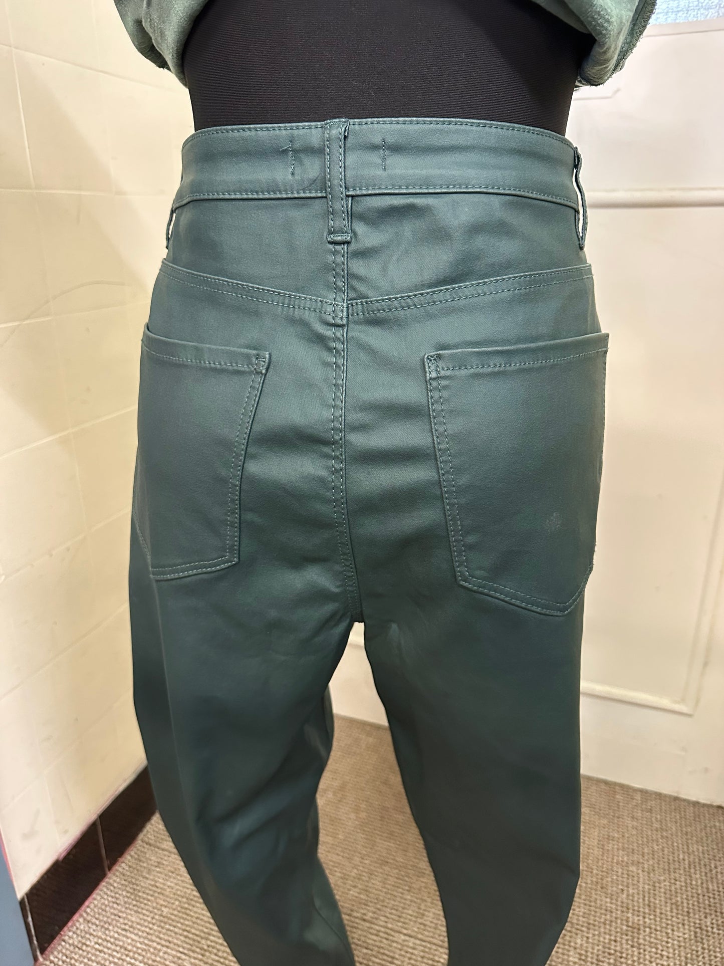 Gallery PU Green Trousers Size 20
