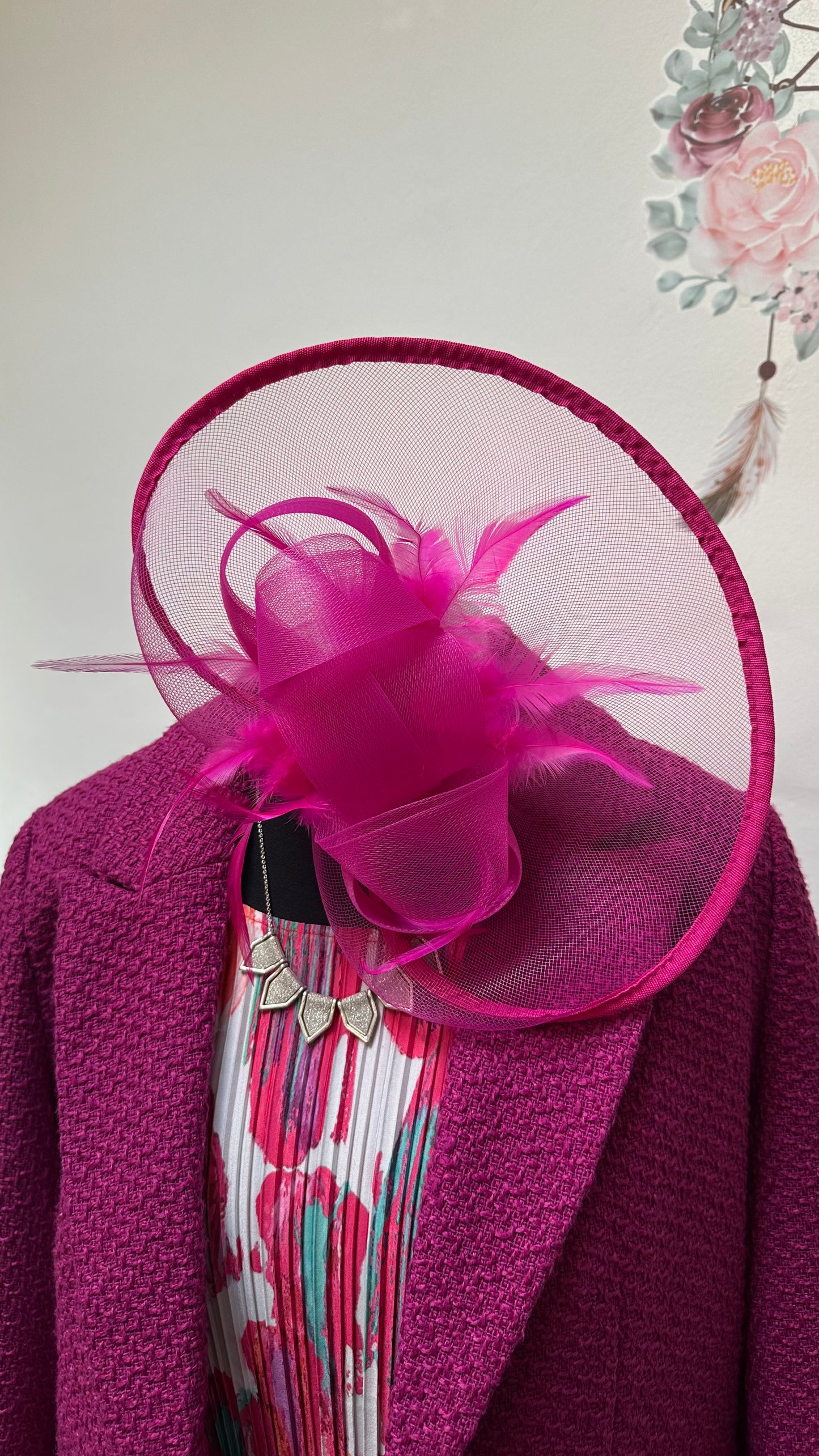 Hot Pink Hat/Fascinator