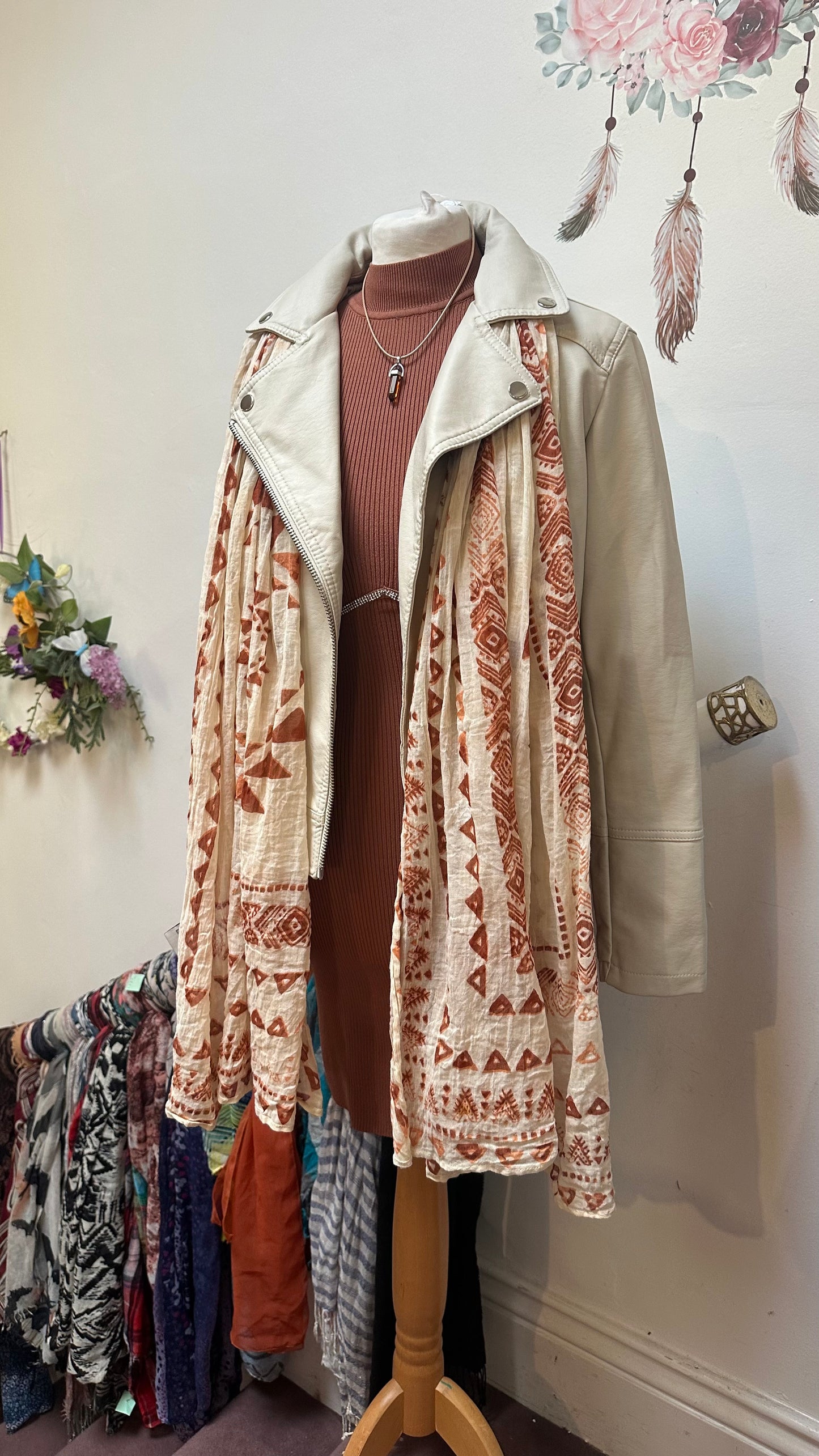 Diesel 100% Cotton Aztec Print Scarf