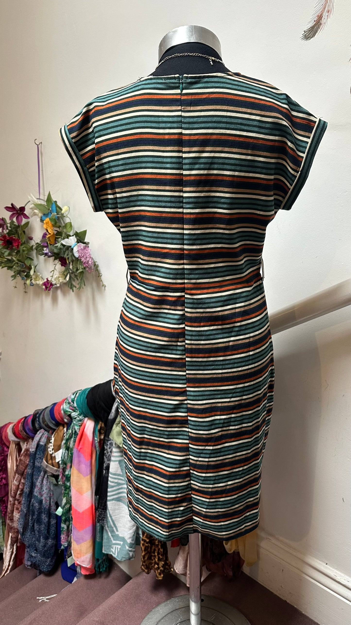 Marc Angelo Stripped Dress (no belt) Size 10