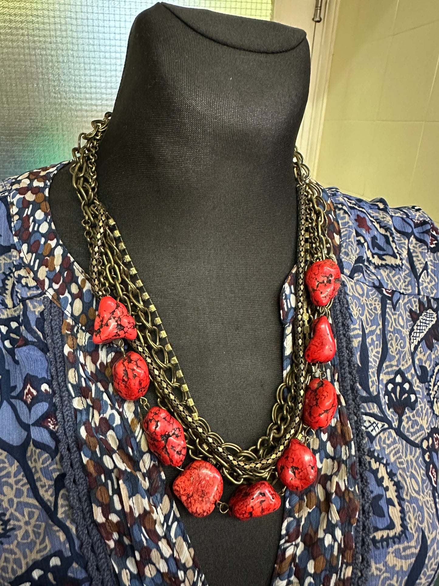 Red Turquoise Necklace