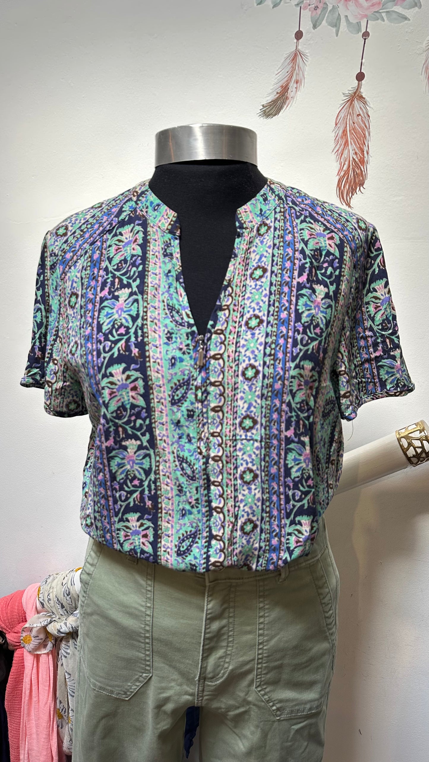 Tinta Spain Zip Up Blouse Size 10/12