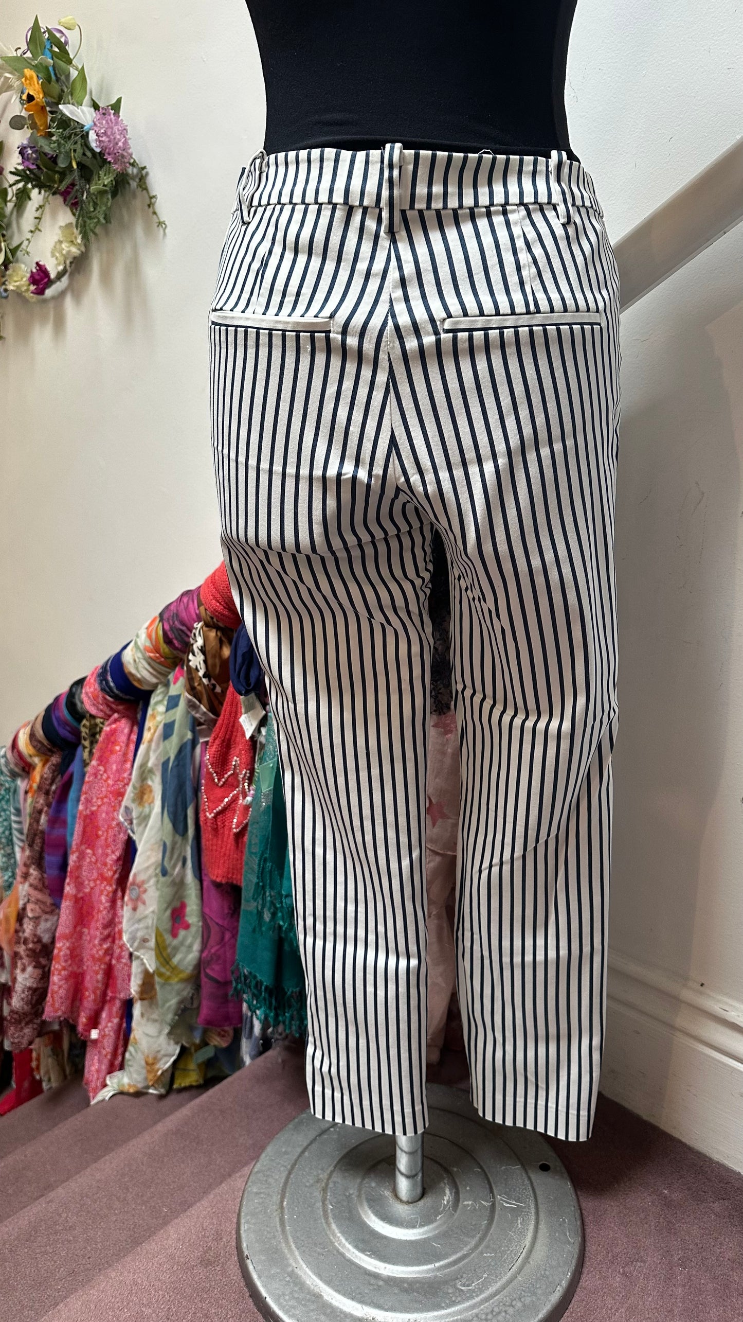 H&M Striped Trousers Size 10
