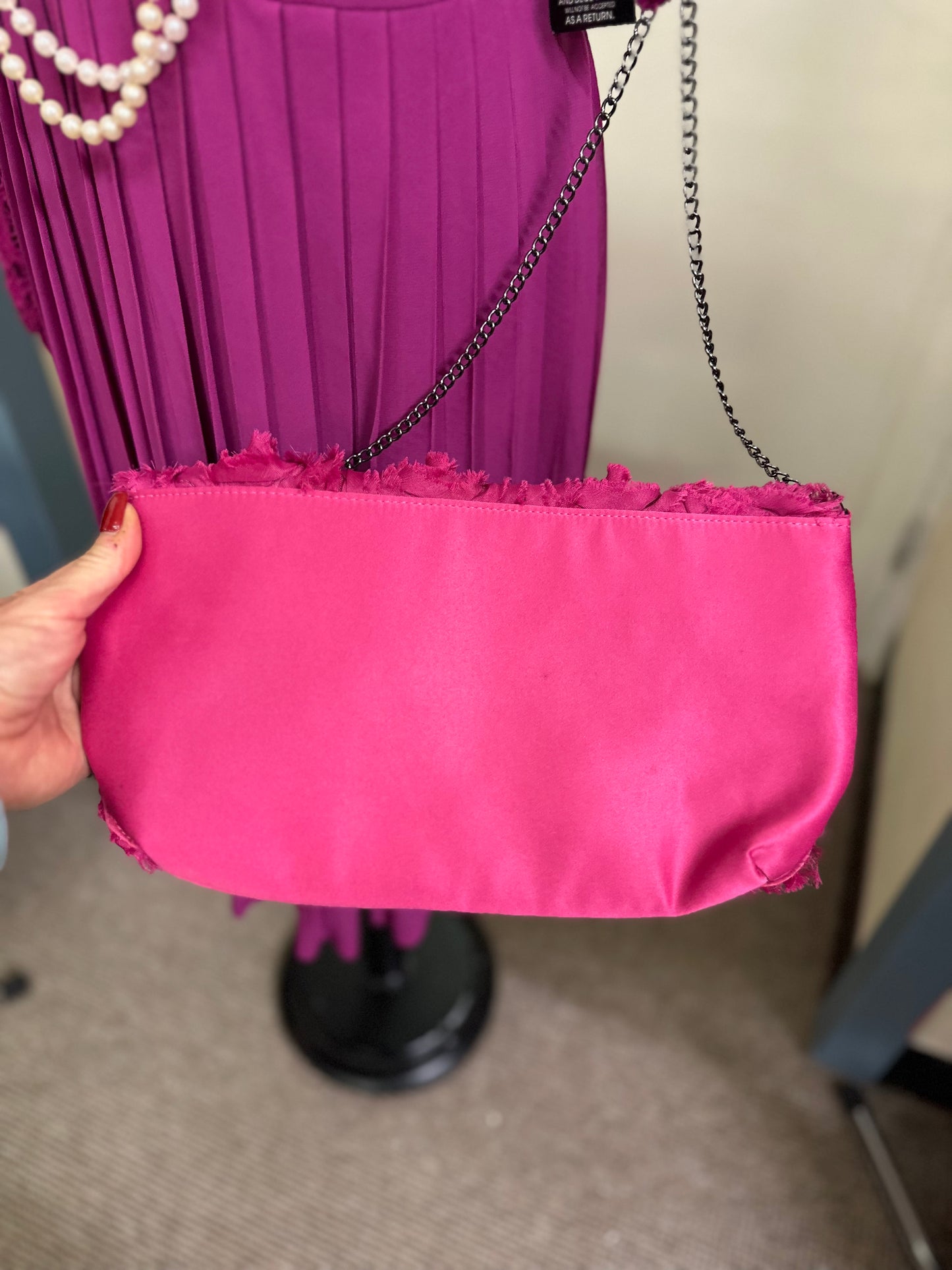 Fuschia Pink Rose Bag