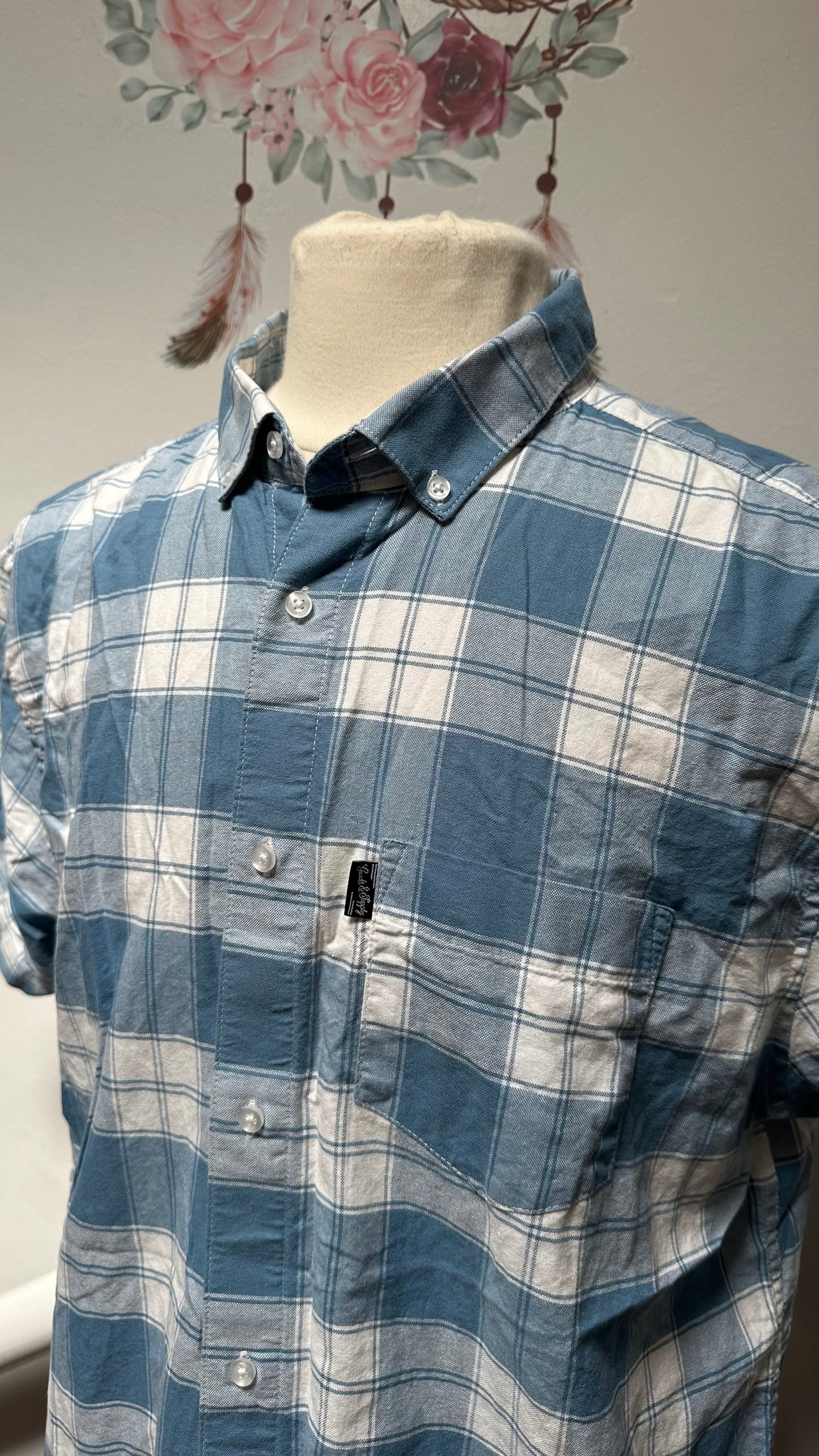Peacocks Check Shirt Size XL