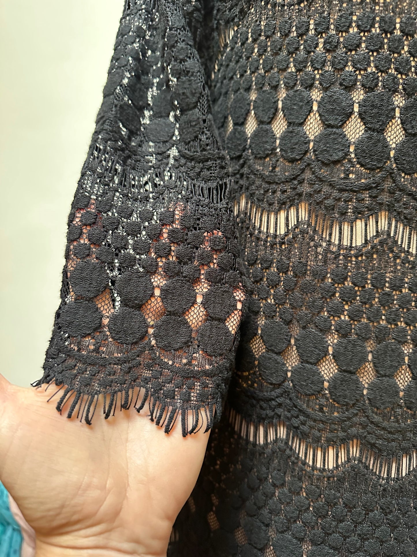 Designer Jessica Howard Lace Overlay Shift Dress Size 12