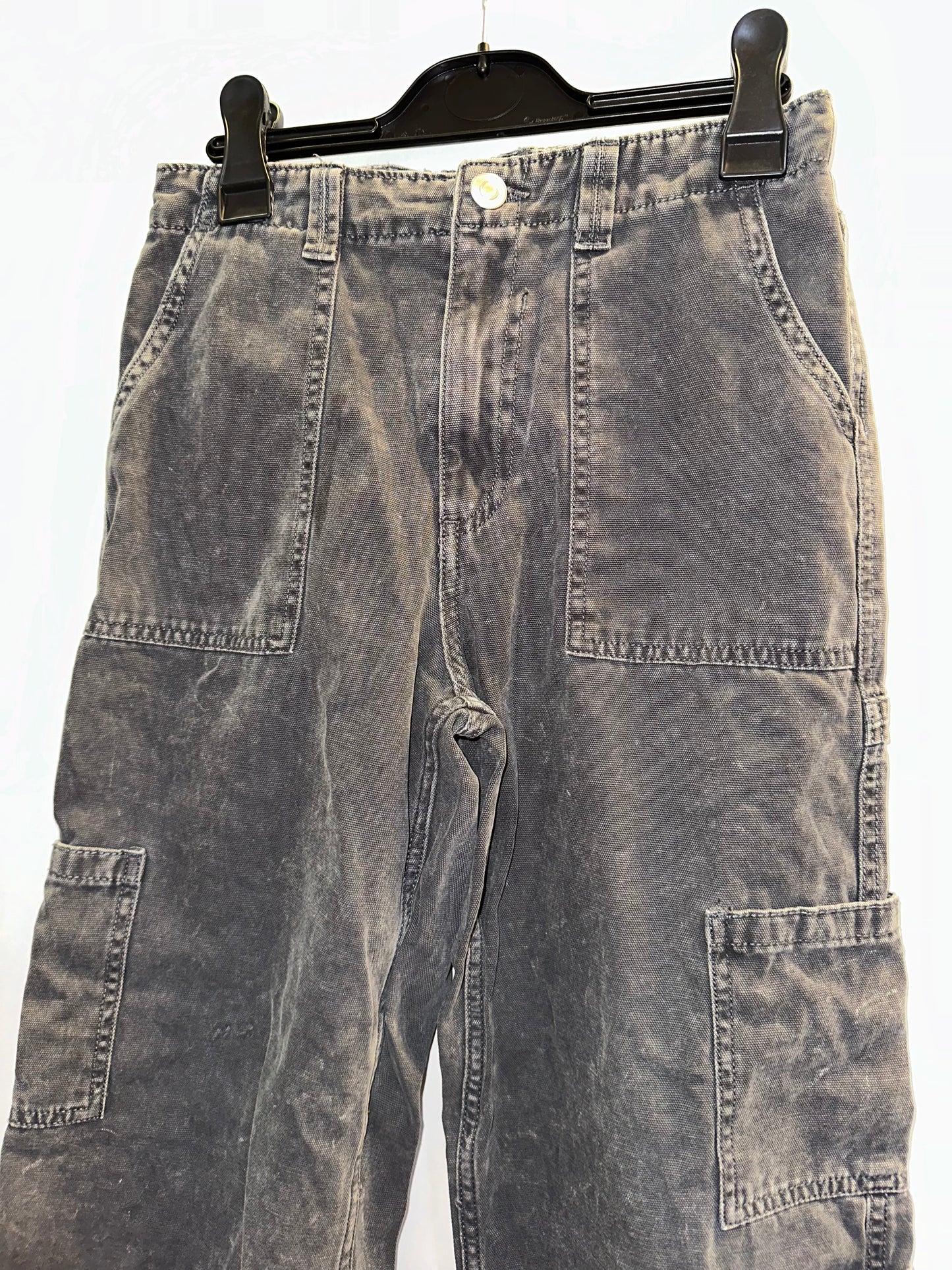 Primark Distressed Denim Wide Leg Jeans, Age 10-11