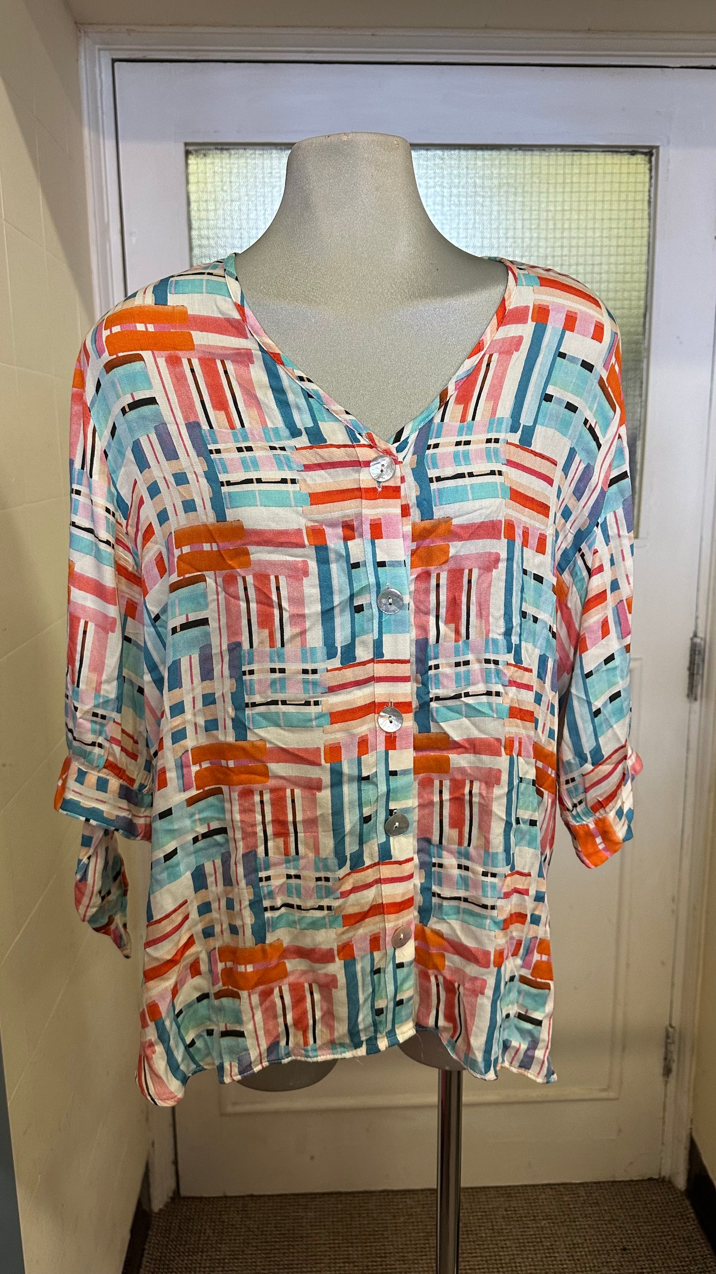 Designer Bariloche Multi-Coloured Blouse Size 10/12