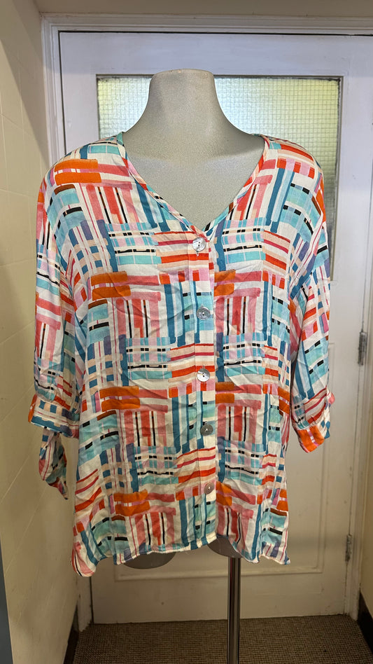 Designer Bariloche Multi-Coloured Blouse Size 10/12