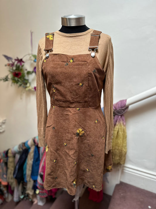 Shein Corduroy Pinafore Size M (Small Fitting)