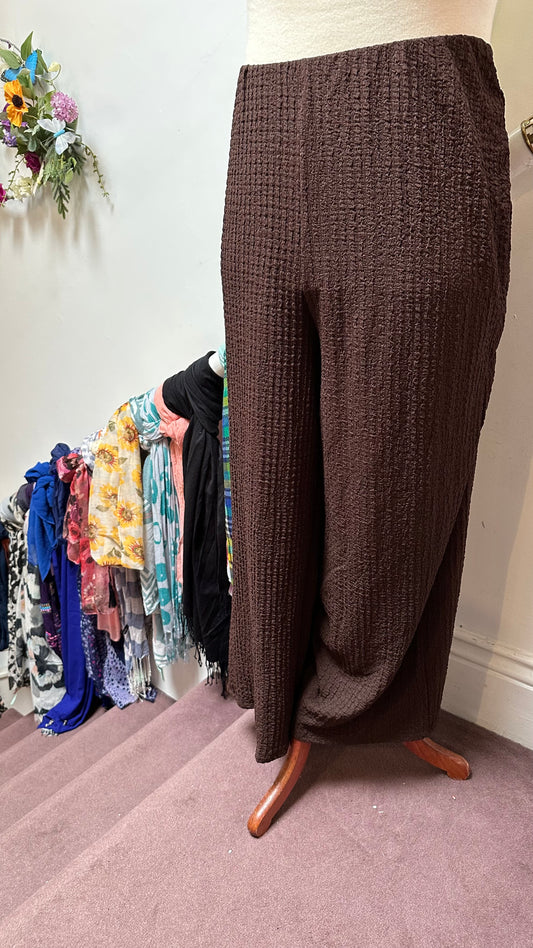 Yours Brown Wide Leg Trousers Size 20 New with Tags