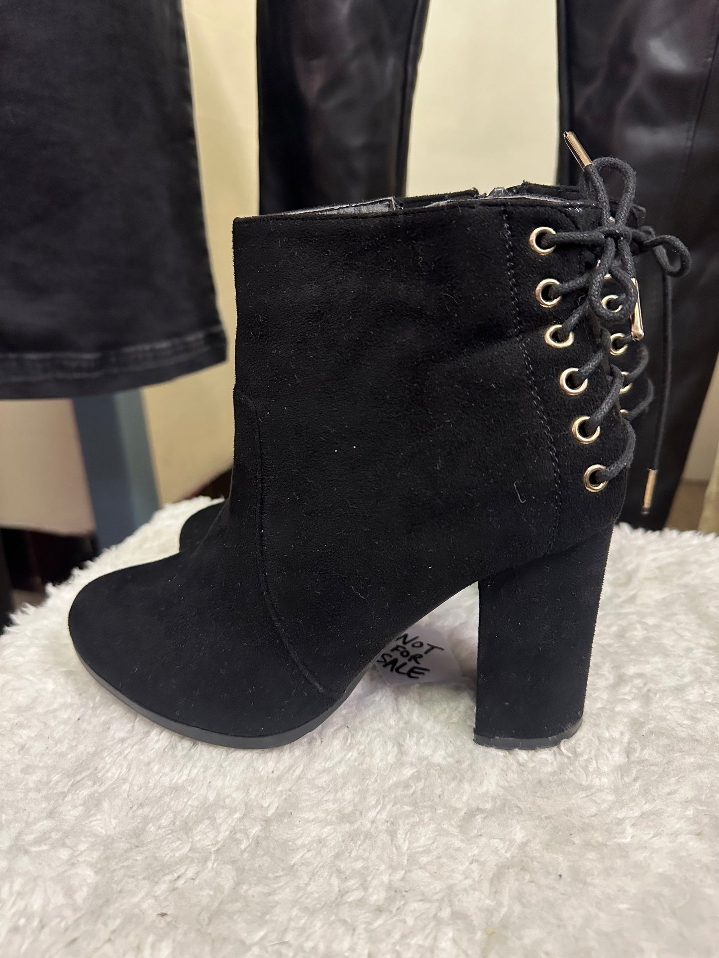 Black Lace Up Boots Size 3.5