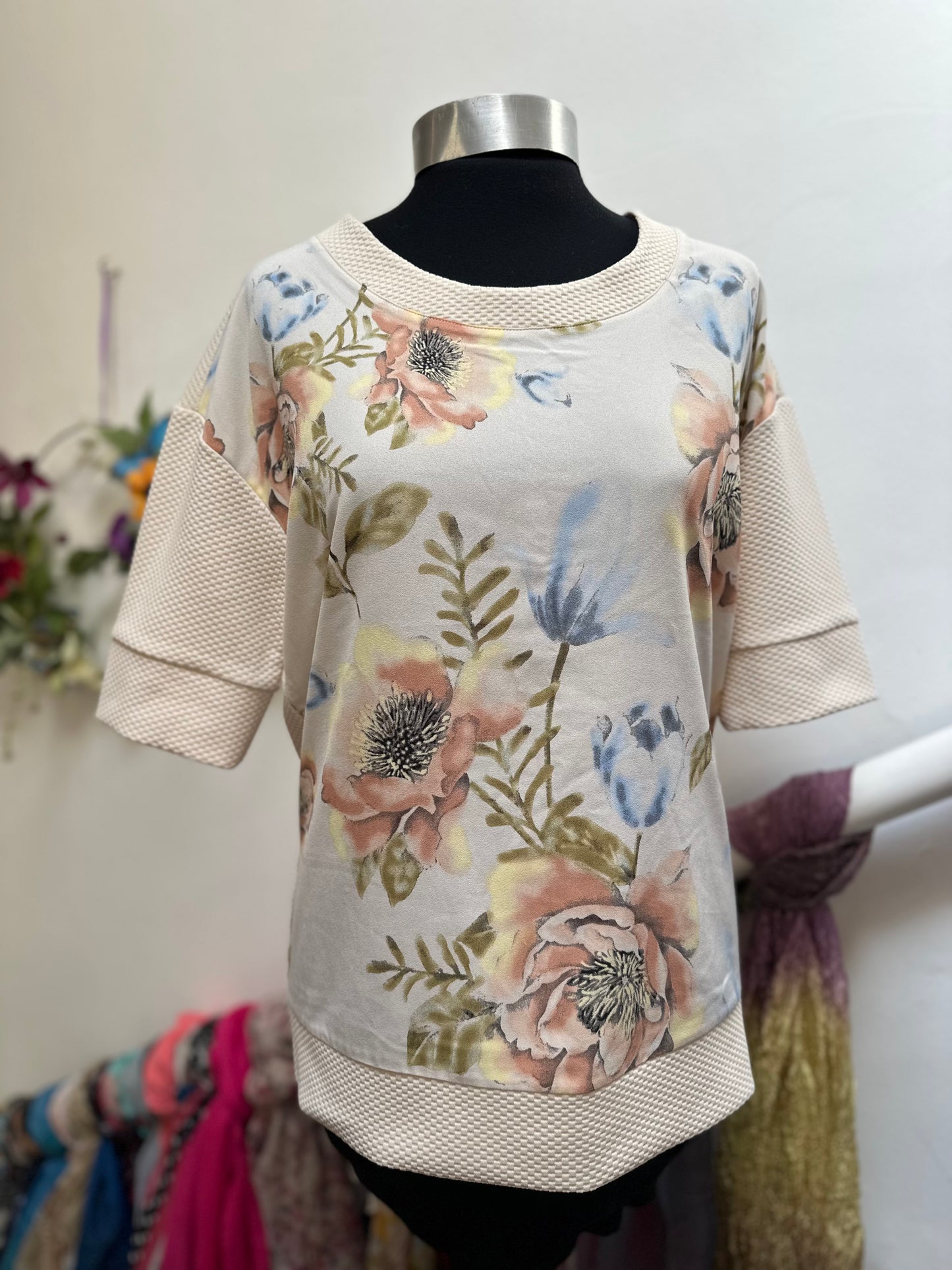 Vila Cream Top Size S Loose Fit