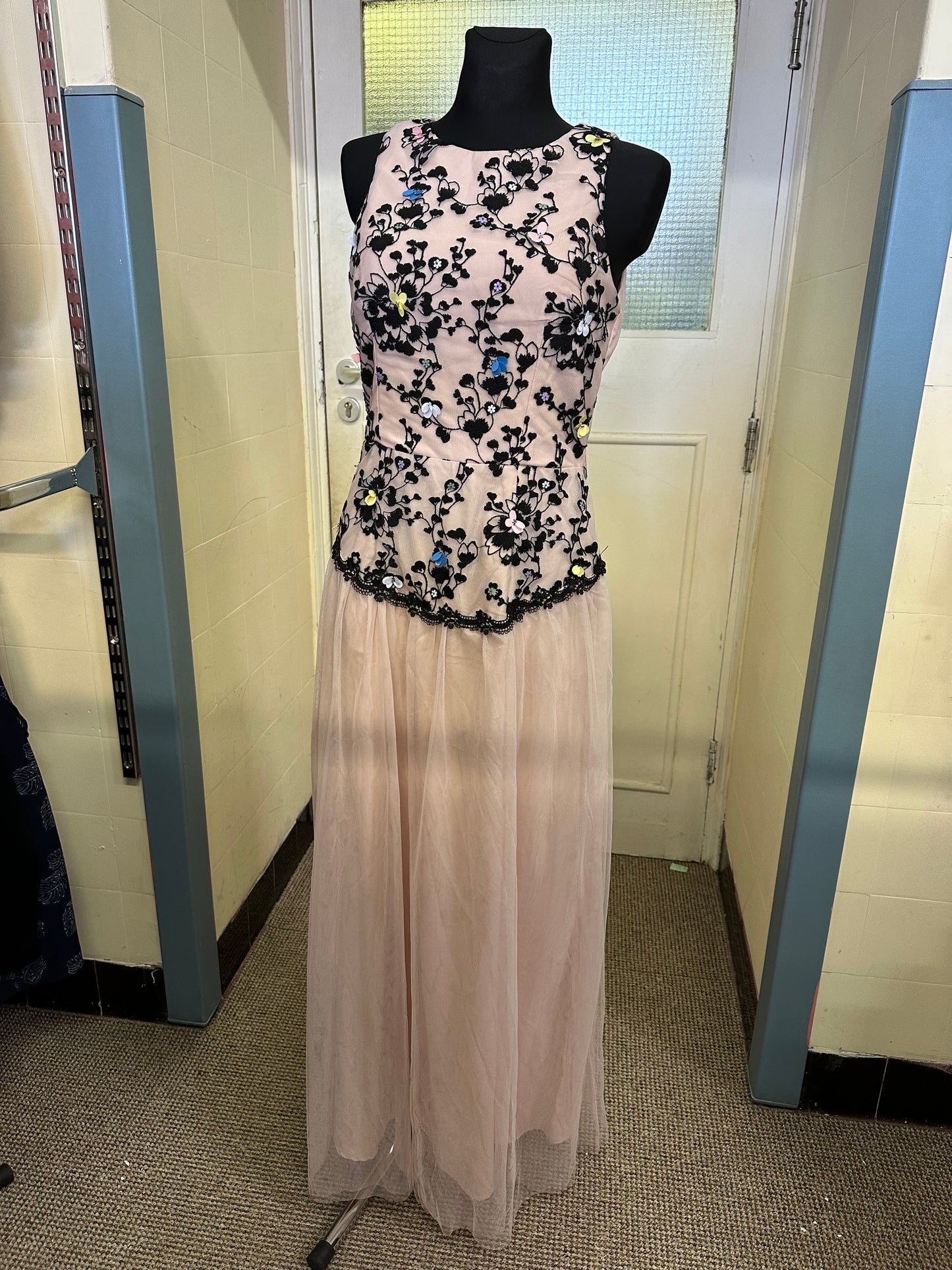 Little Mistress Nude Occasion Wear Dress Size 12