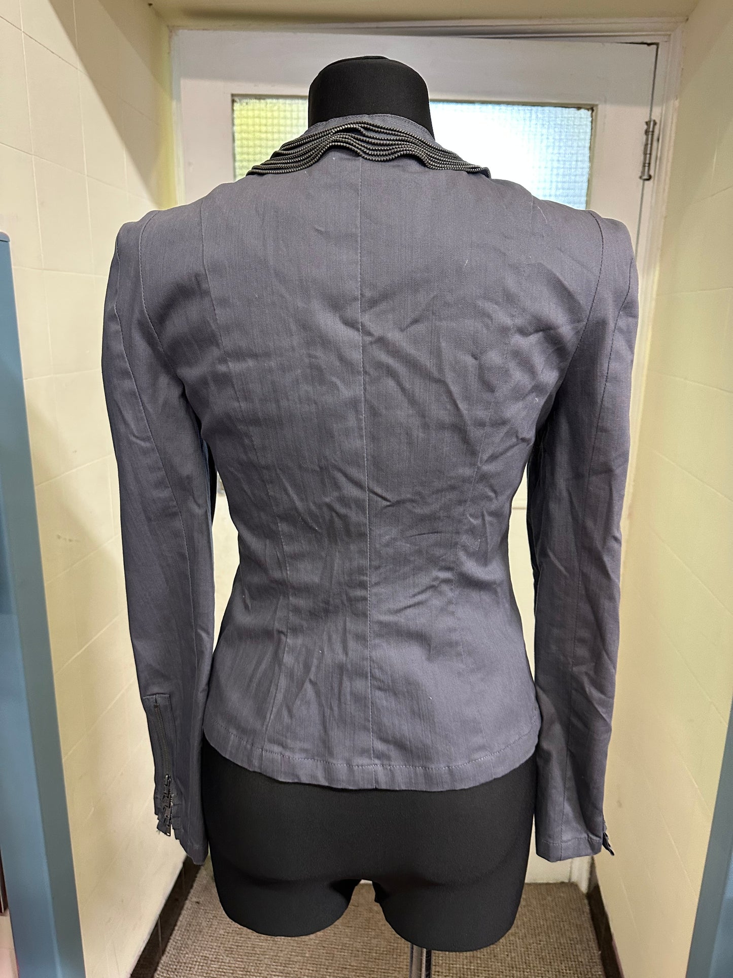 Designer Mint Velvet Jacket with Zips Size 10