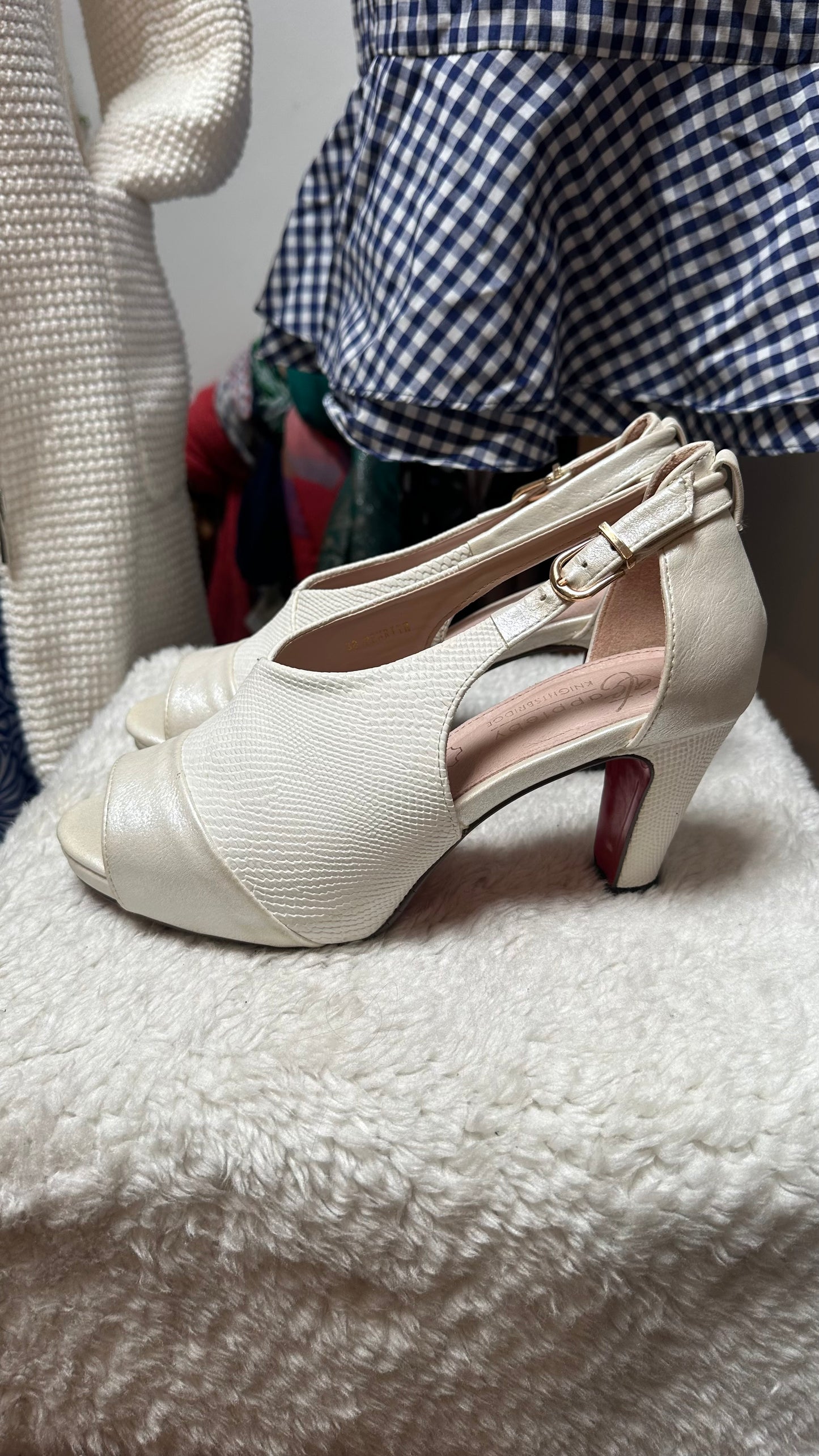Kate Appleby Pearl Peeptoes Size 38