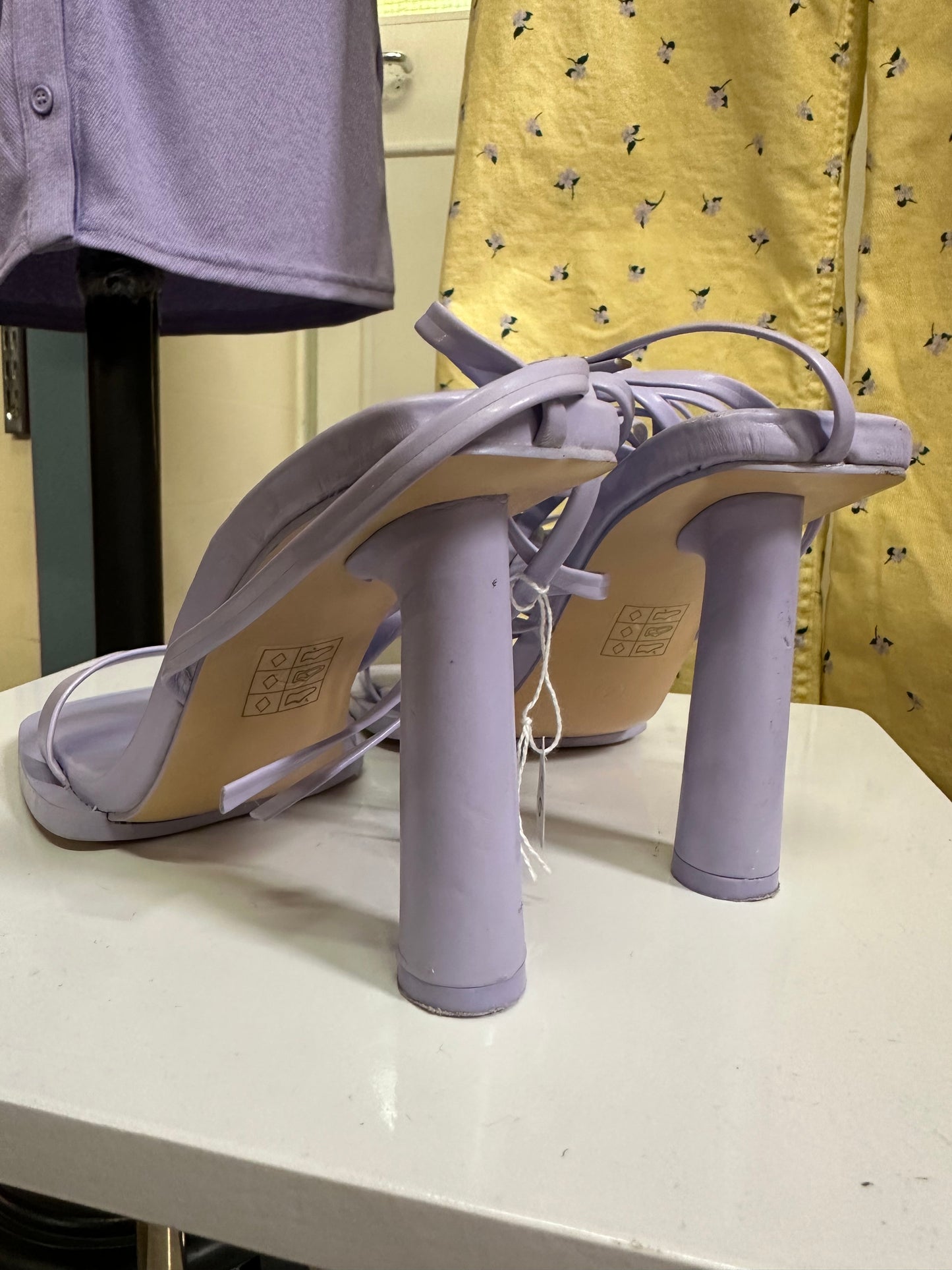 Public Desire Lilac Sandals, Size 4