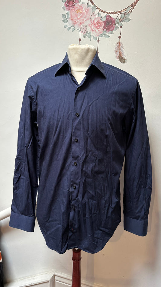 Tommy Hilfiger Navy Fitted Shirt Size M