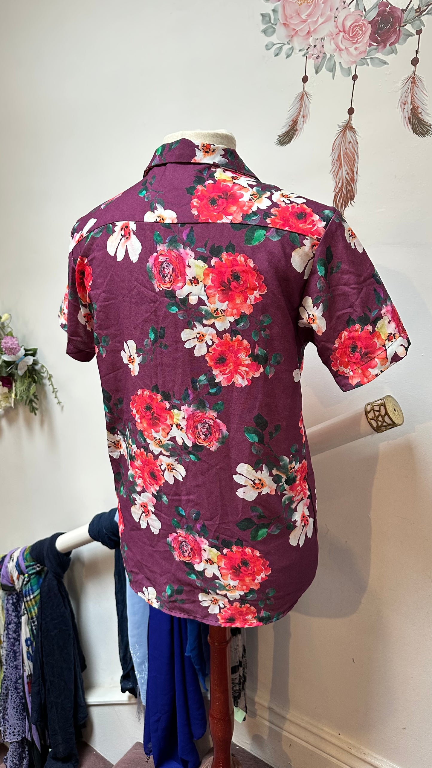 Boohoo Man Floral Shirt Size M