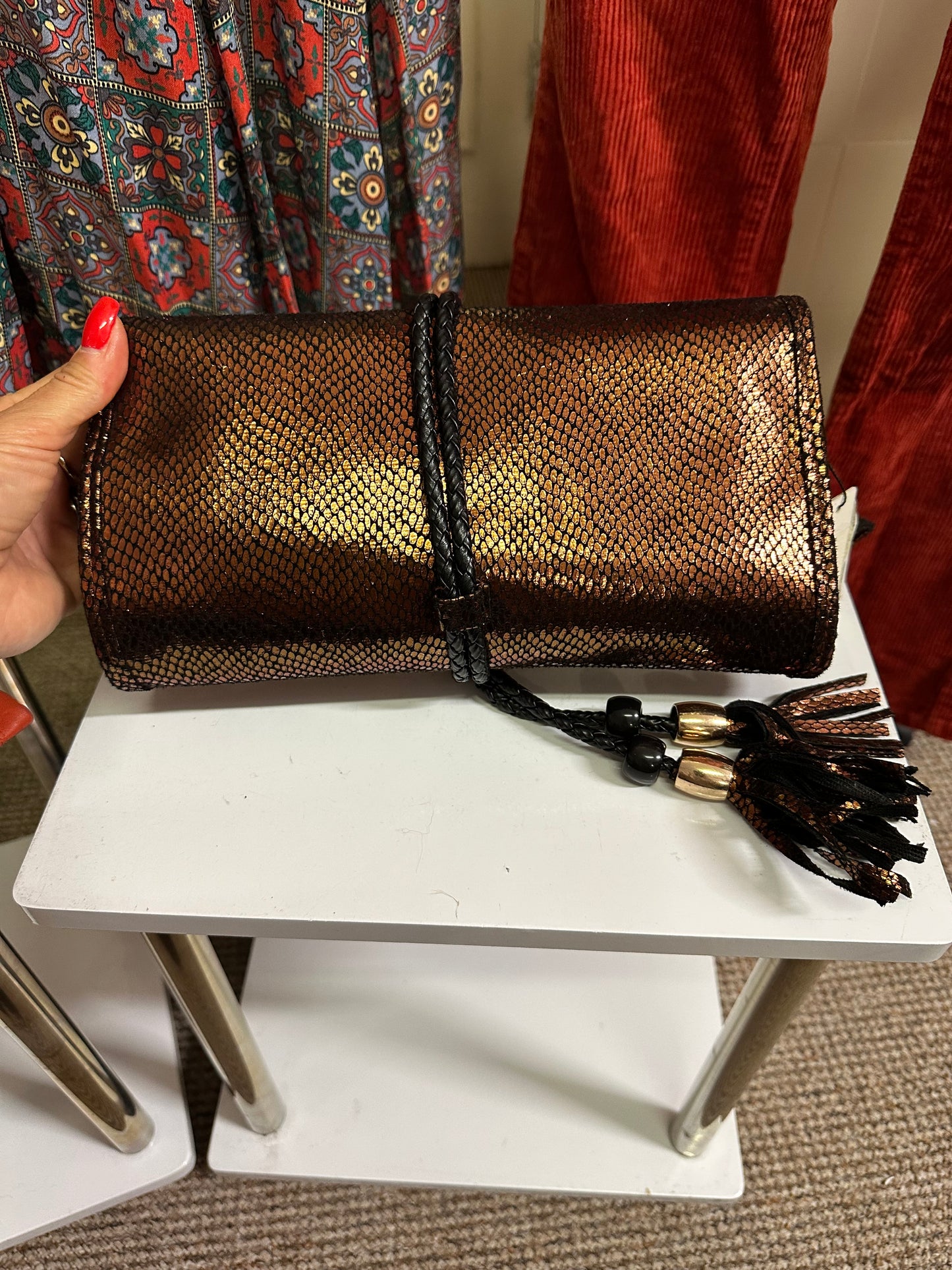 Bronze Clutch New with Tags