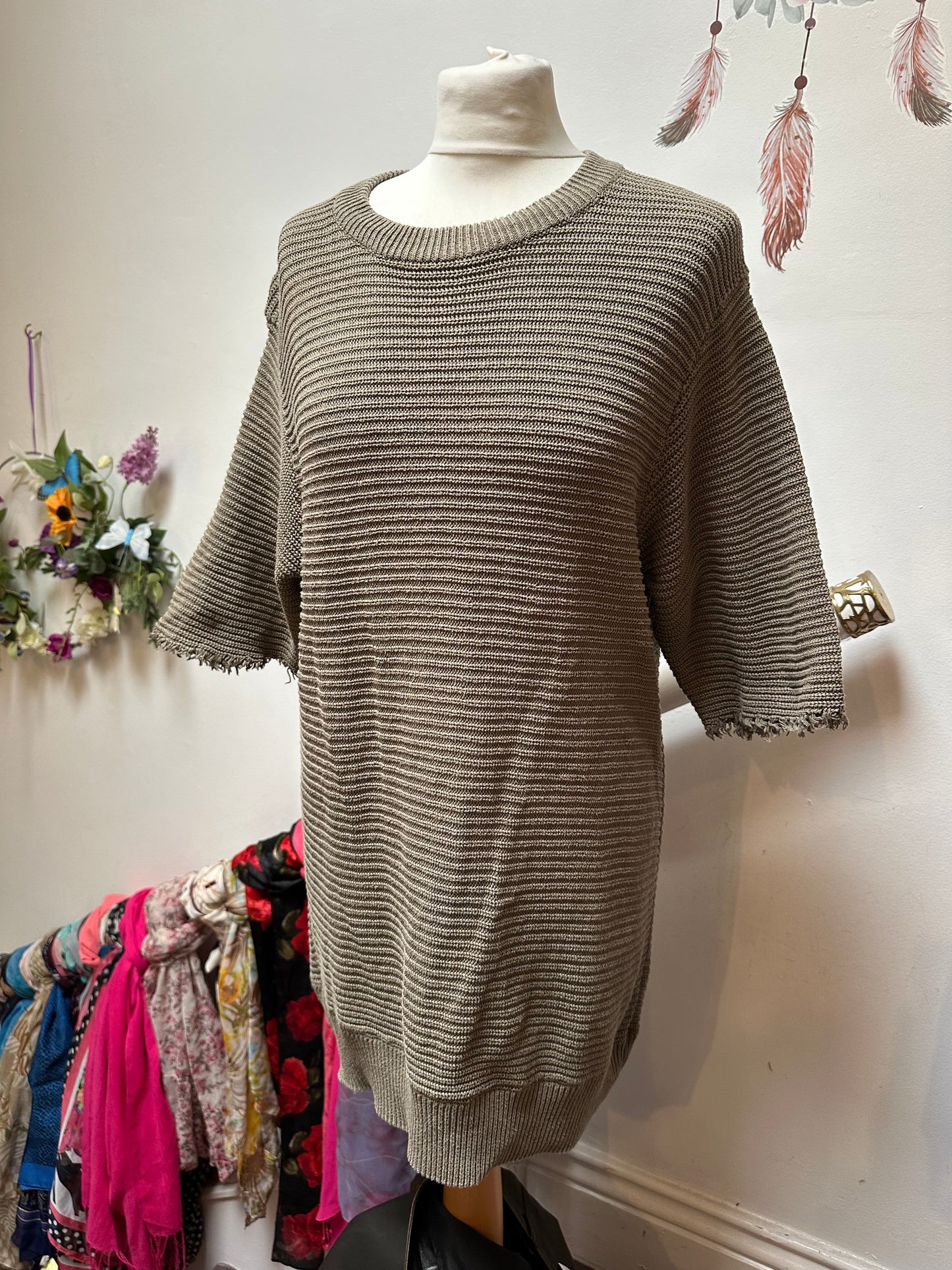 H&M 100% Cotton Knitted Top Size M
