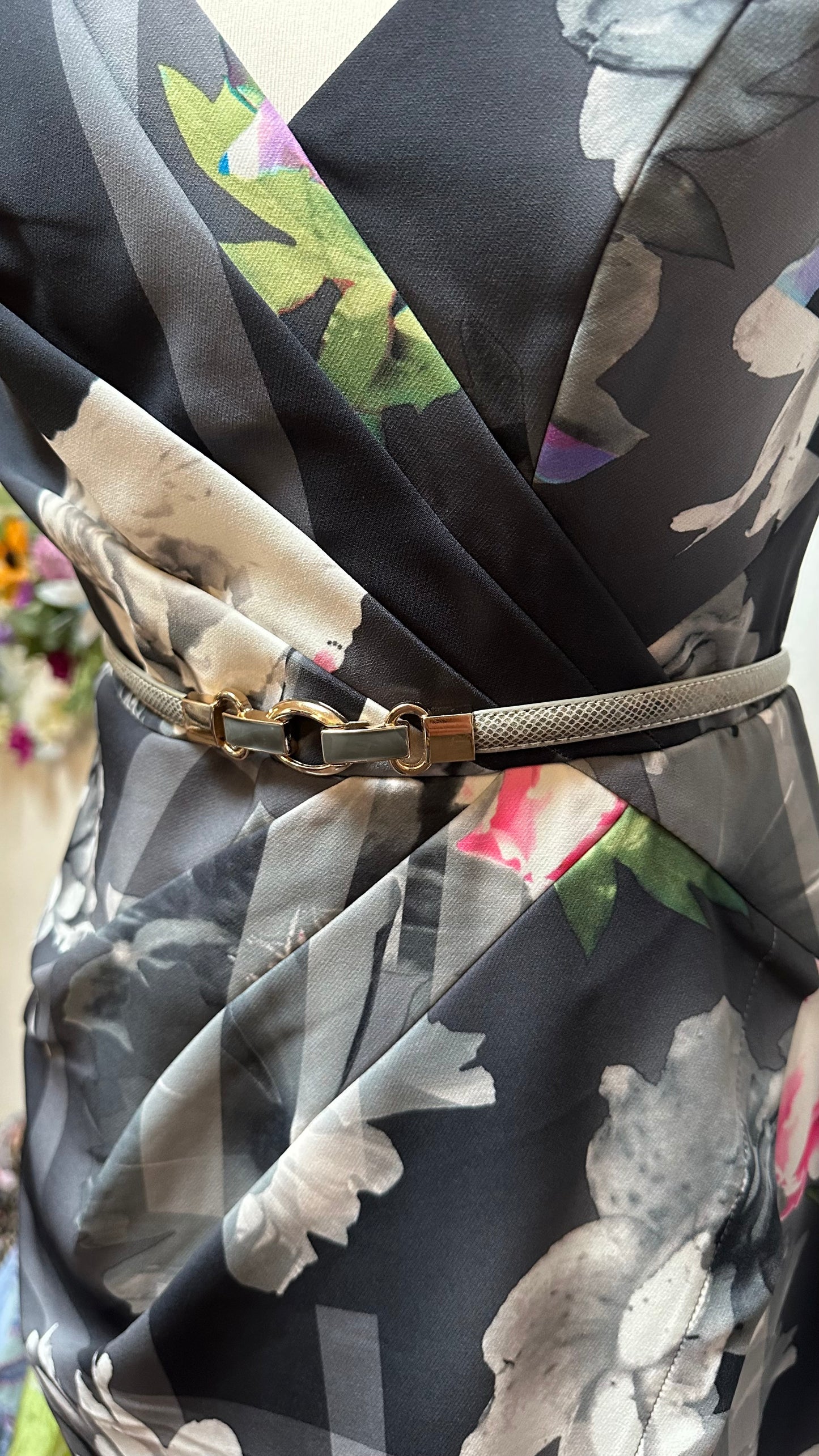 Grey Adjustable Waist Belt Size S/M