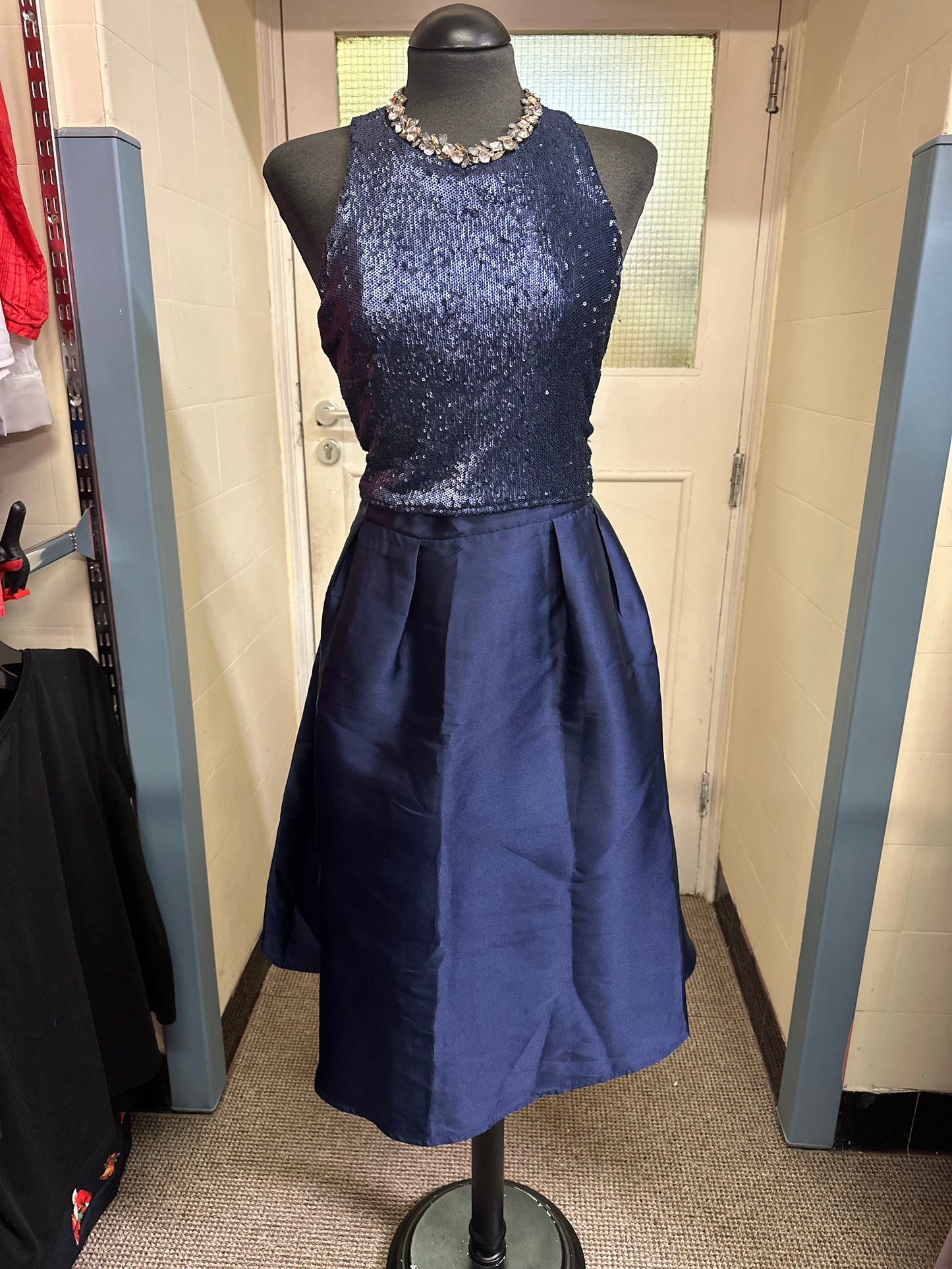 Little Mistress Navy Occasion Dress Size 16