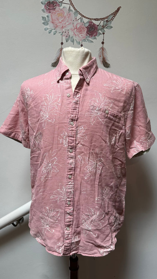 Next Pink Shirt Size L 100% Cotton
