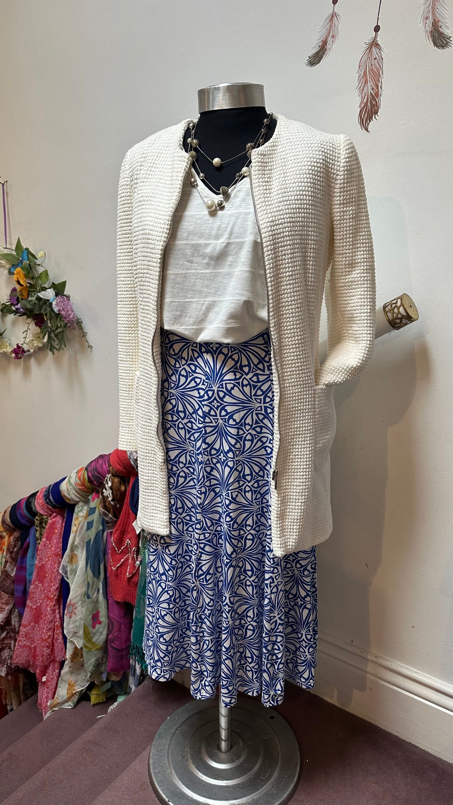 Zara Off White Blazer Size M Small Fitting