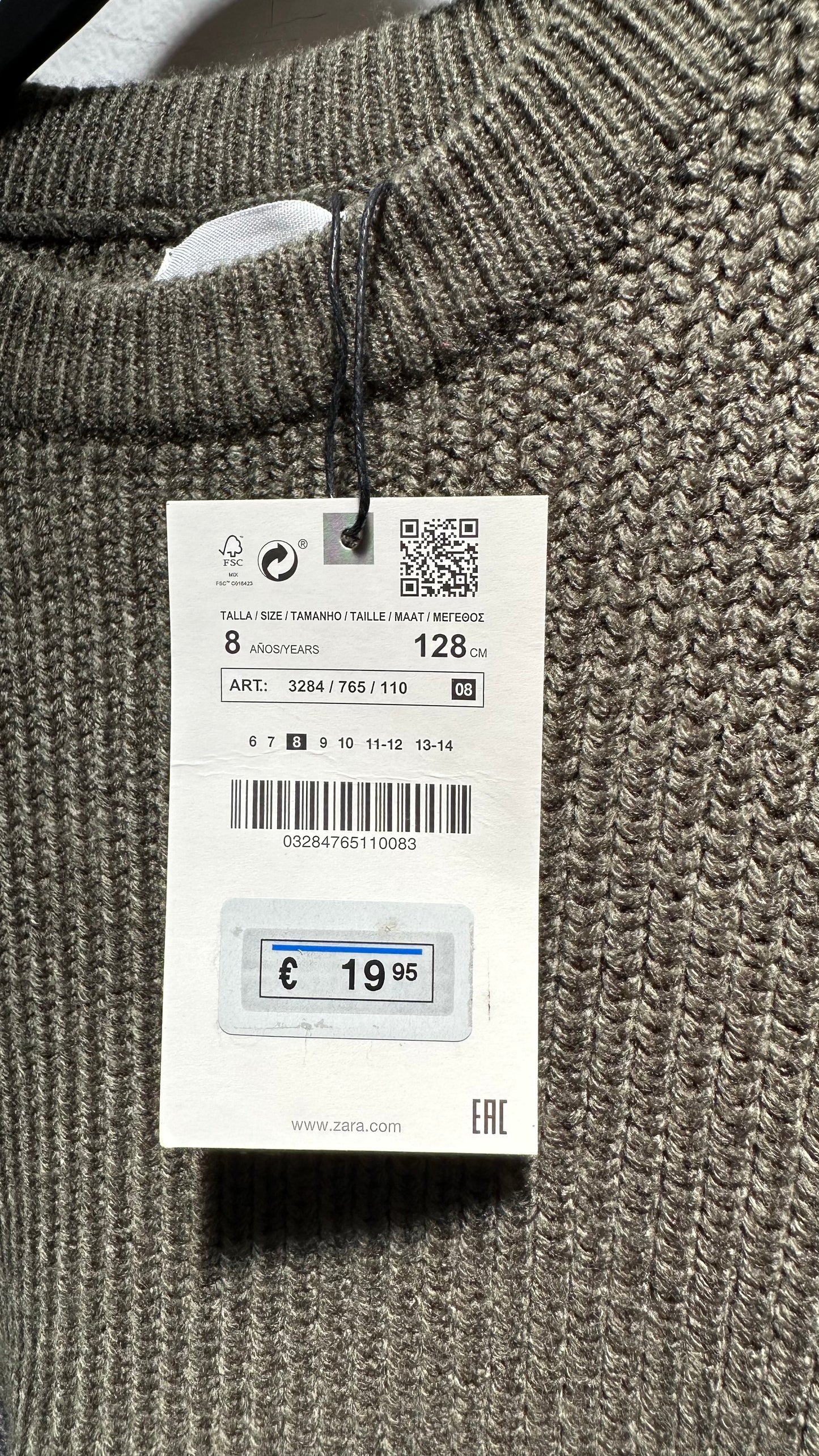 Zara Knitted Sweater New with Tags Age 8
