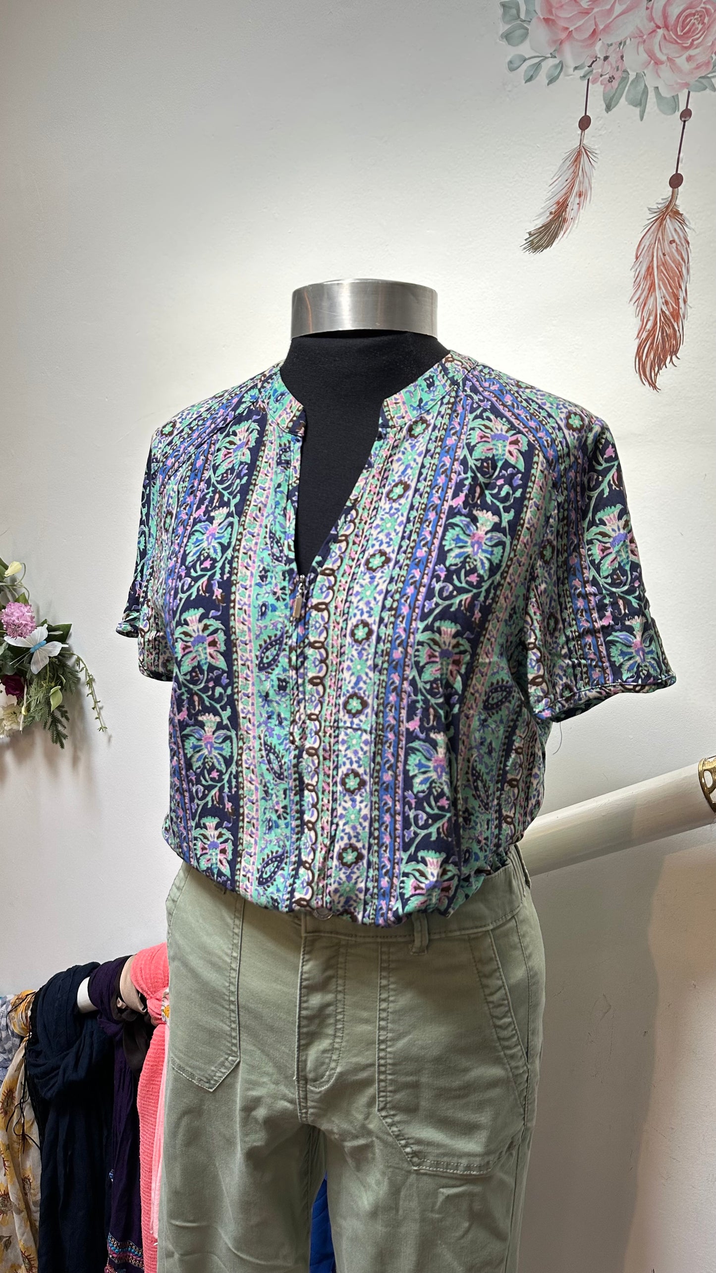 Tinta Spain Zip Up Blouse Size 10/12