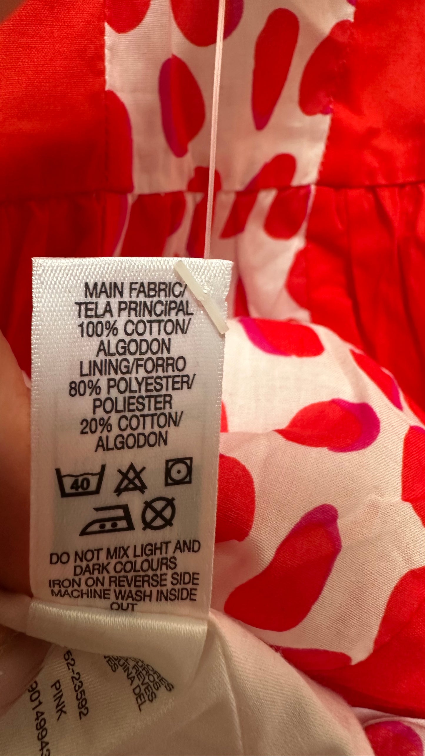 Dunnes 100% Cotton Red Dress New with Tags Age 9