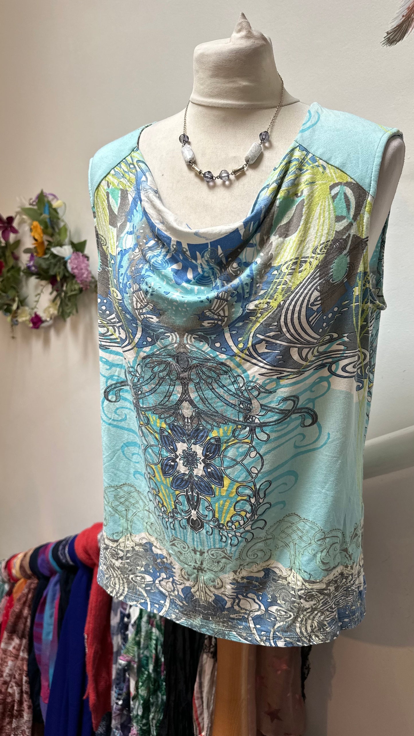 Bianca Turquoise Top Best Fit Size L