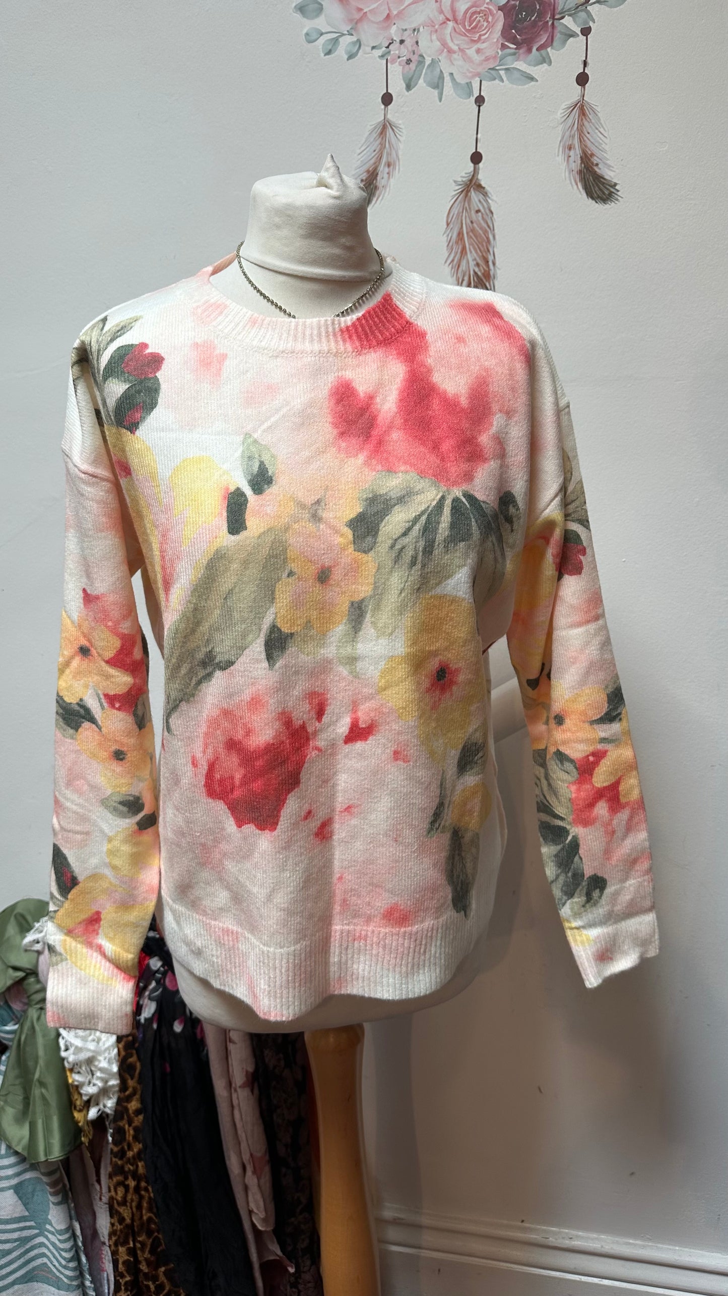 Floral Sweater Size M