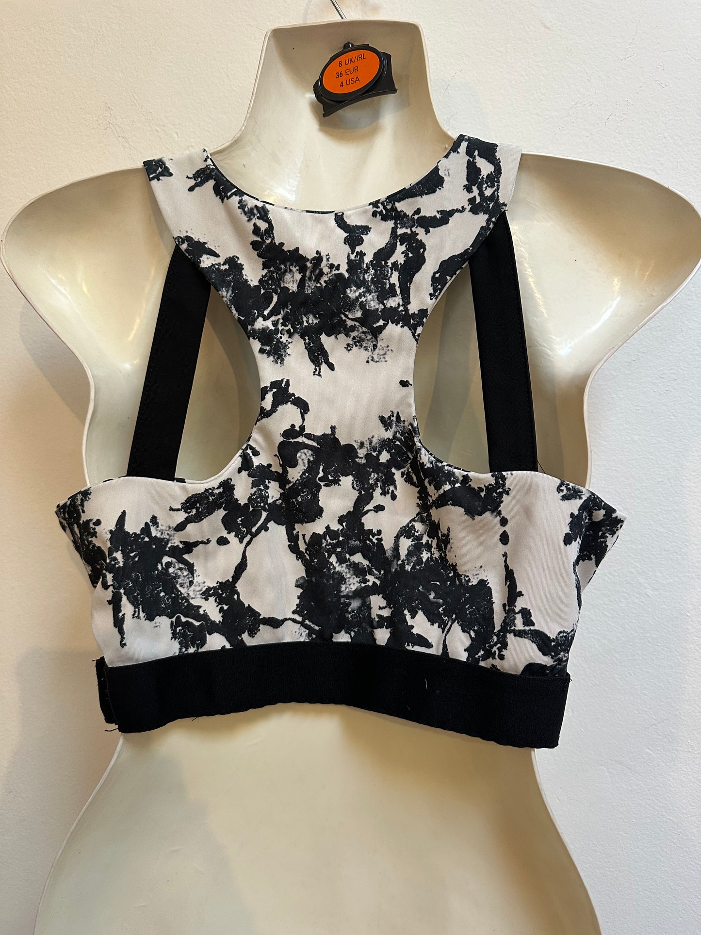 In The Style Black & White Sports Bra Size 12