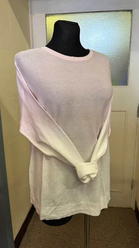 Gerry Weber Edition Pink Ombré 100% Cotton Sweater Best Fit Size M