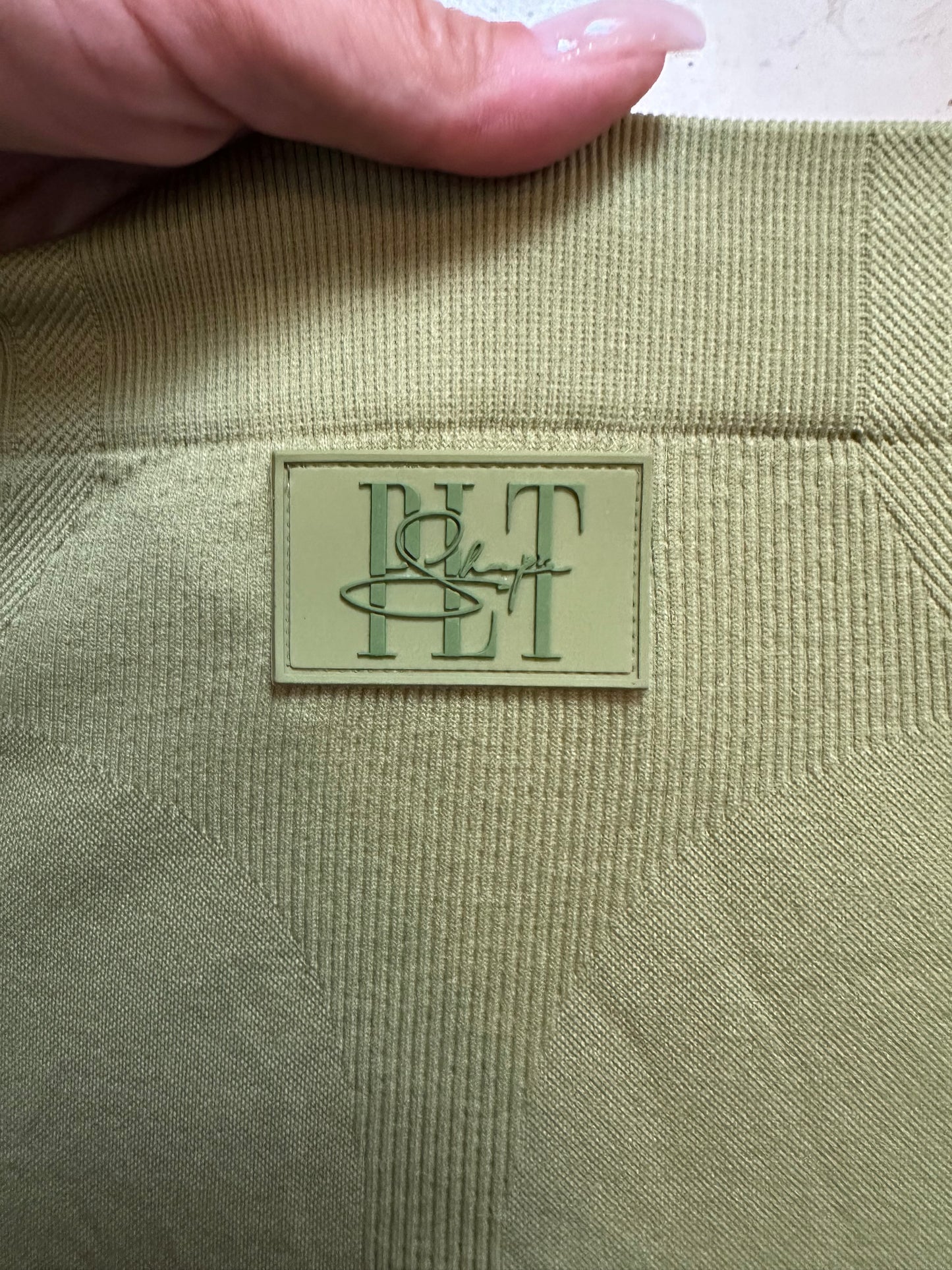 Pretty Little Thing Olive Green Leggings Size S