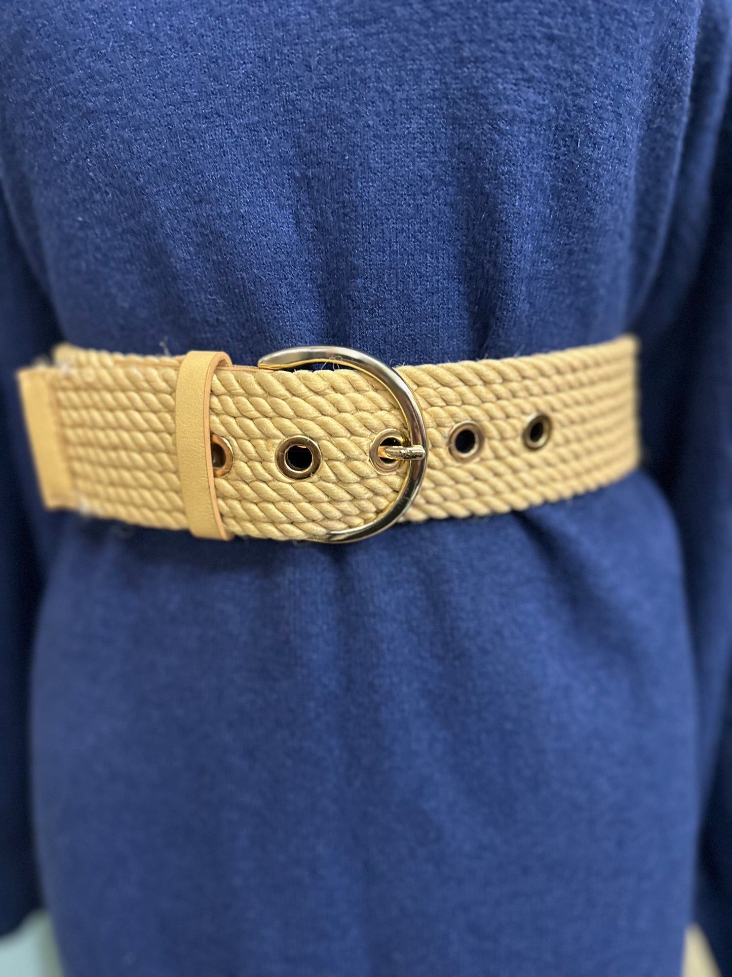 Stretchy Beige Belt Best Fit Size S