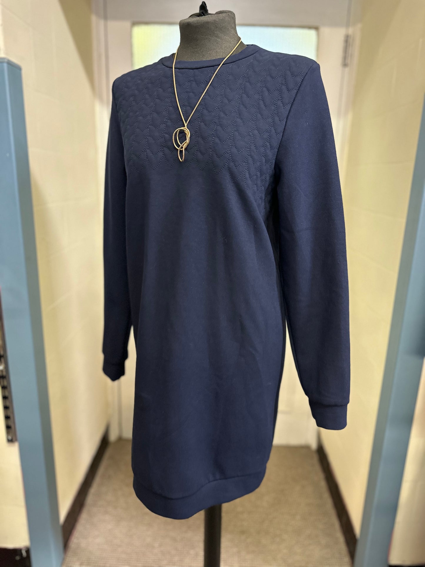 Topshop Navy Sweater Dress Size 10