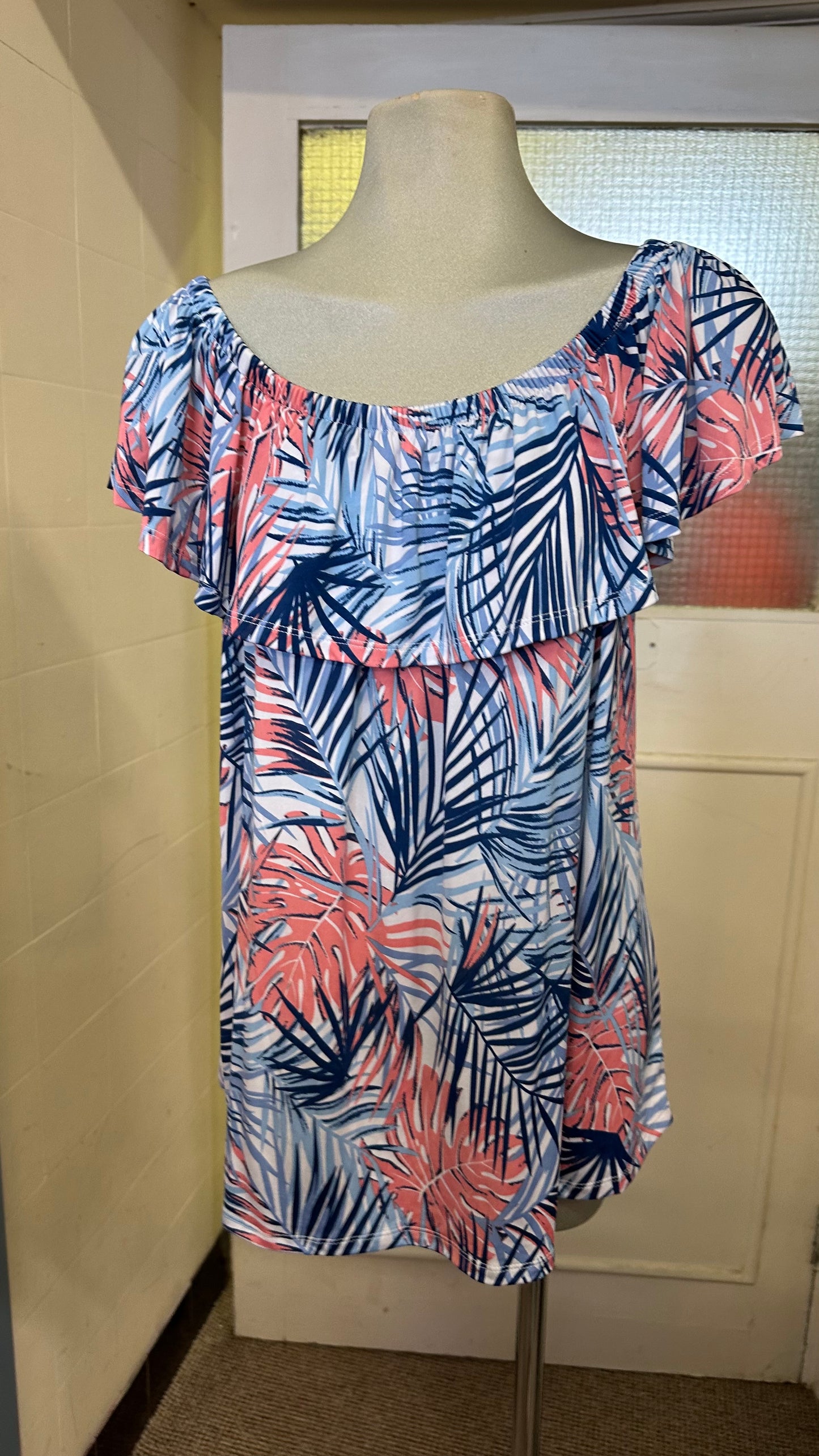 Floral Off the Shoulder Top Best Fit Size M