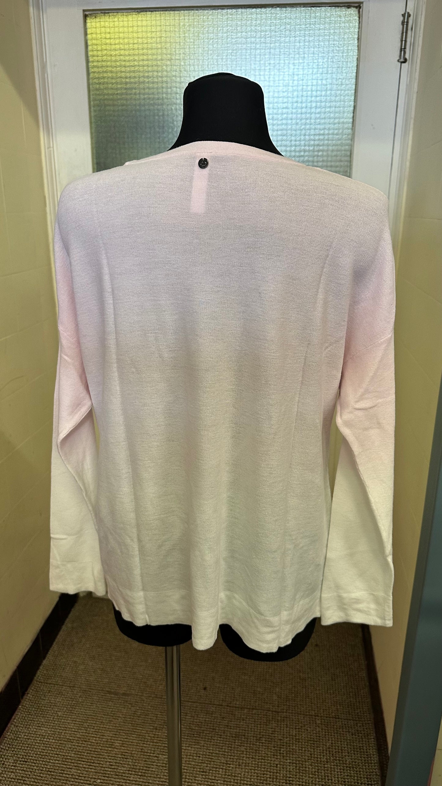 Gerry Weber Edition Pink Ombré 100% Cotton Sweater Best Fit Size M