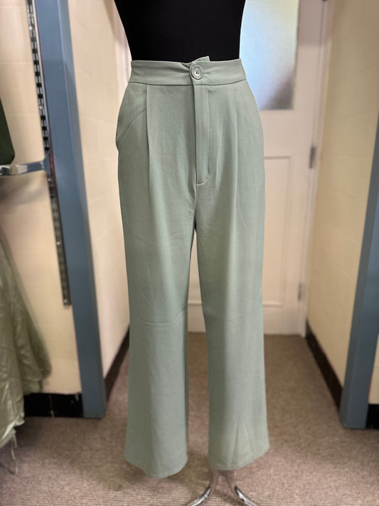 Stradivarius Sage Green Trousers Size 8