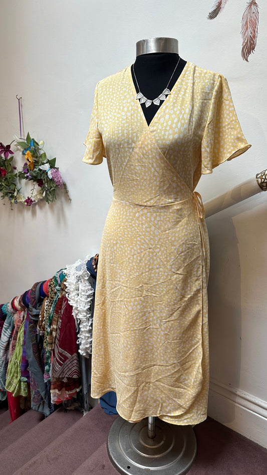 Vila Buttermilk Wrap Dress Size 10